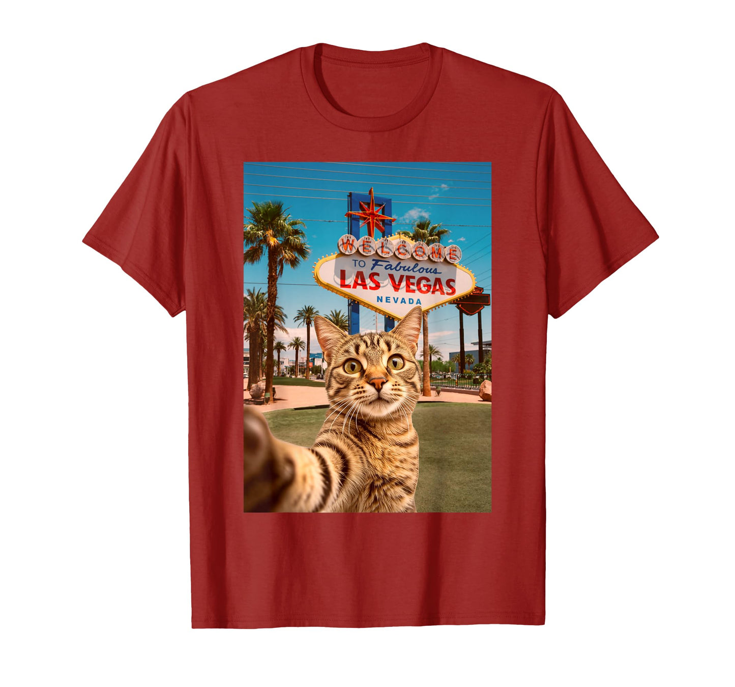 Funny Cat Selfie Las Vegas T-Shirt