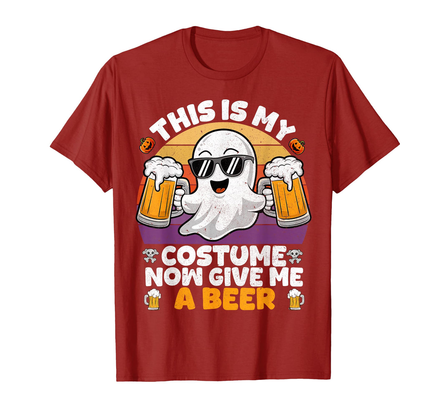 Funny Vintage Boo This is My Halloween Costumes Adults Mens T-Shirt