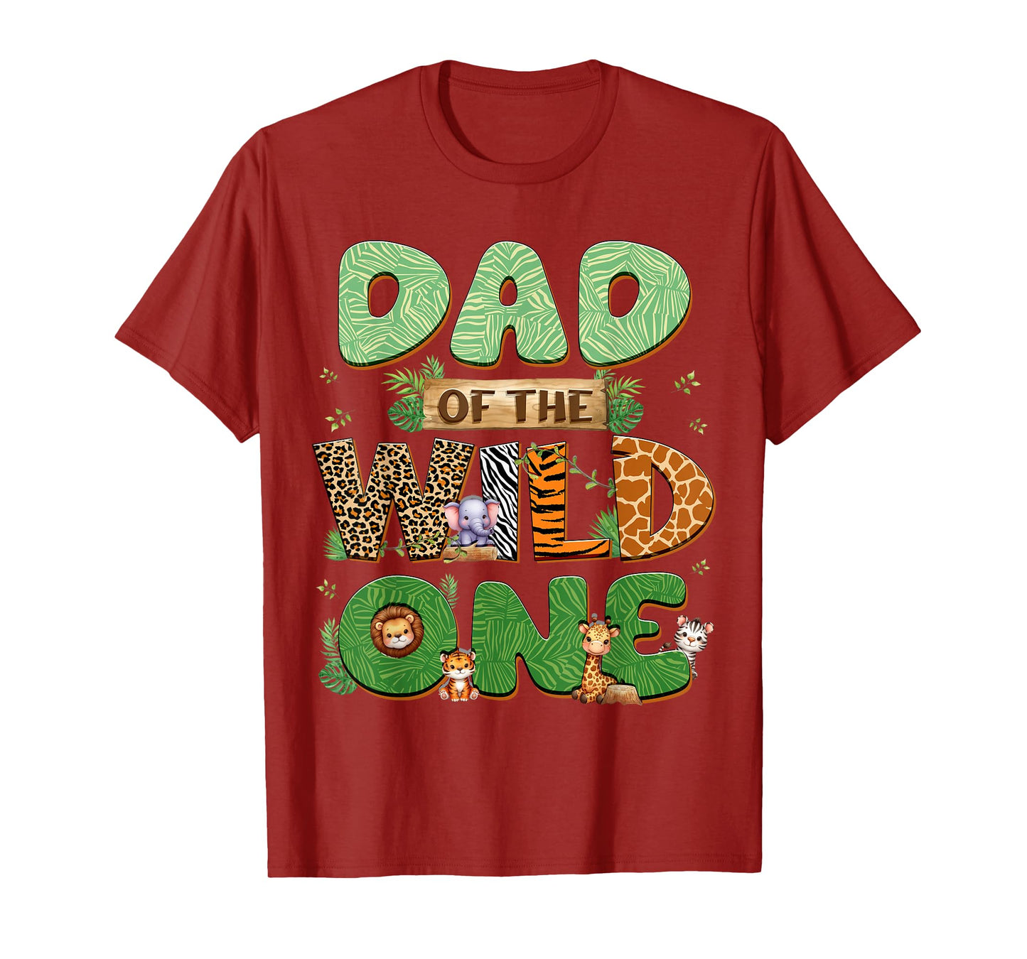 Dad Of The Wild One Birthday Family Matching Party Decor T-Shirt