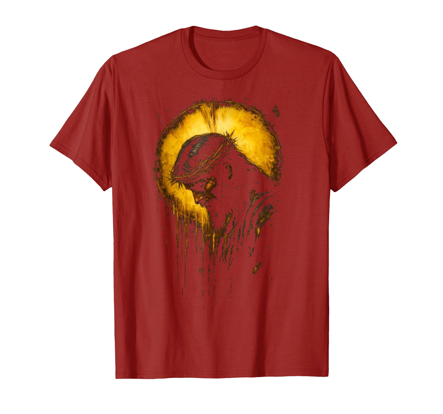 Jesus Golden Halo Christian Faith Religious Graphic T-Shirt