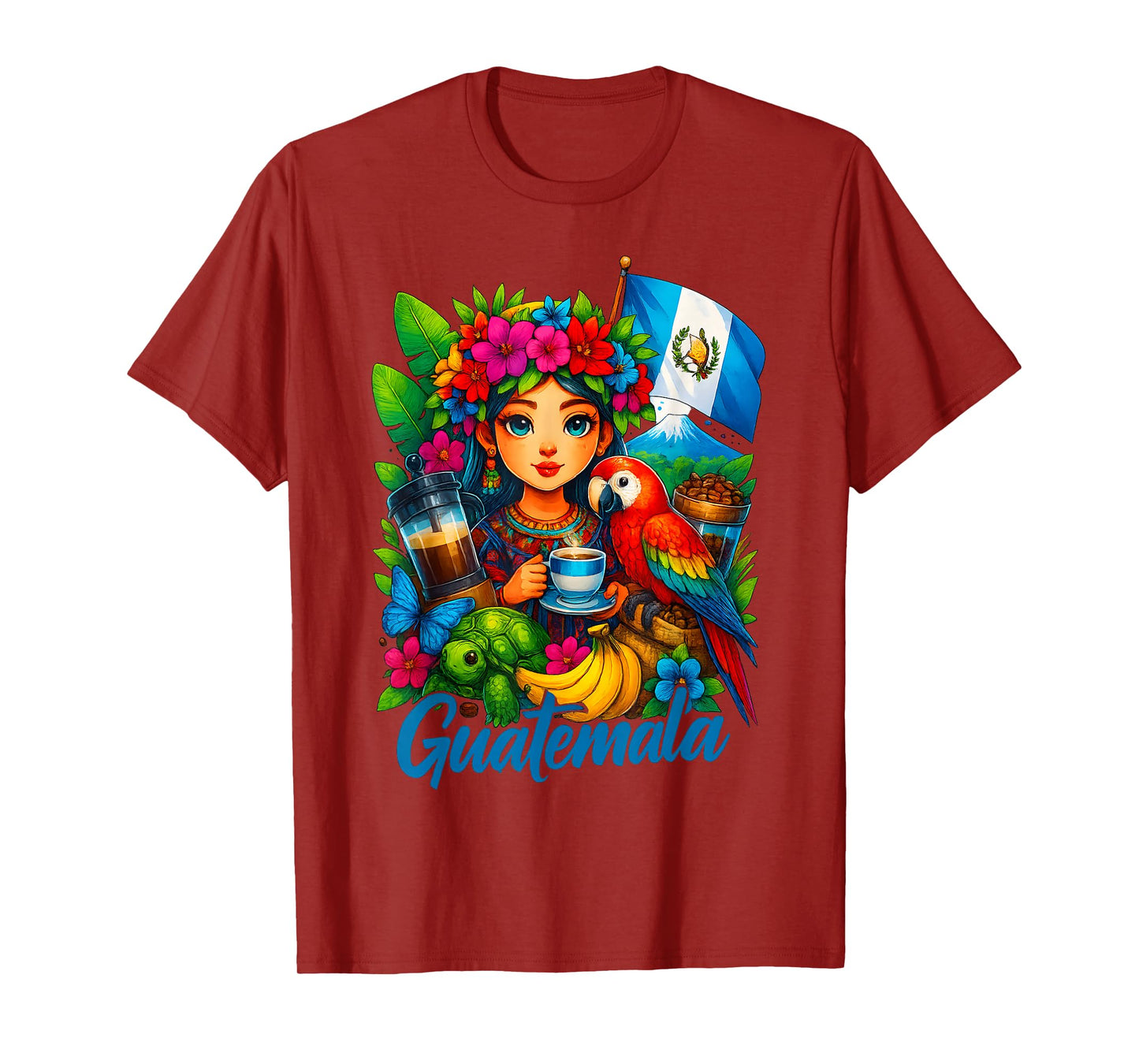 Guatemalan Flag Guatemala Women Hispanic Siesta Pride T-Shirt