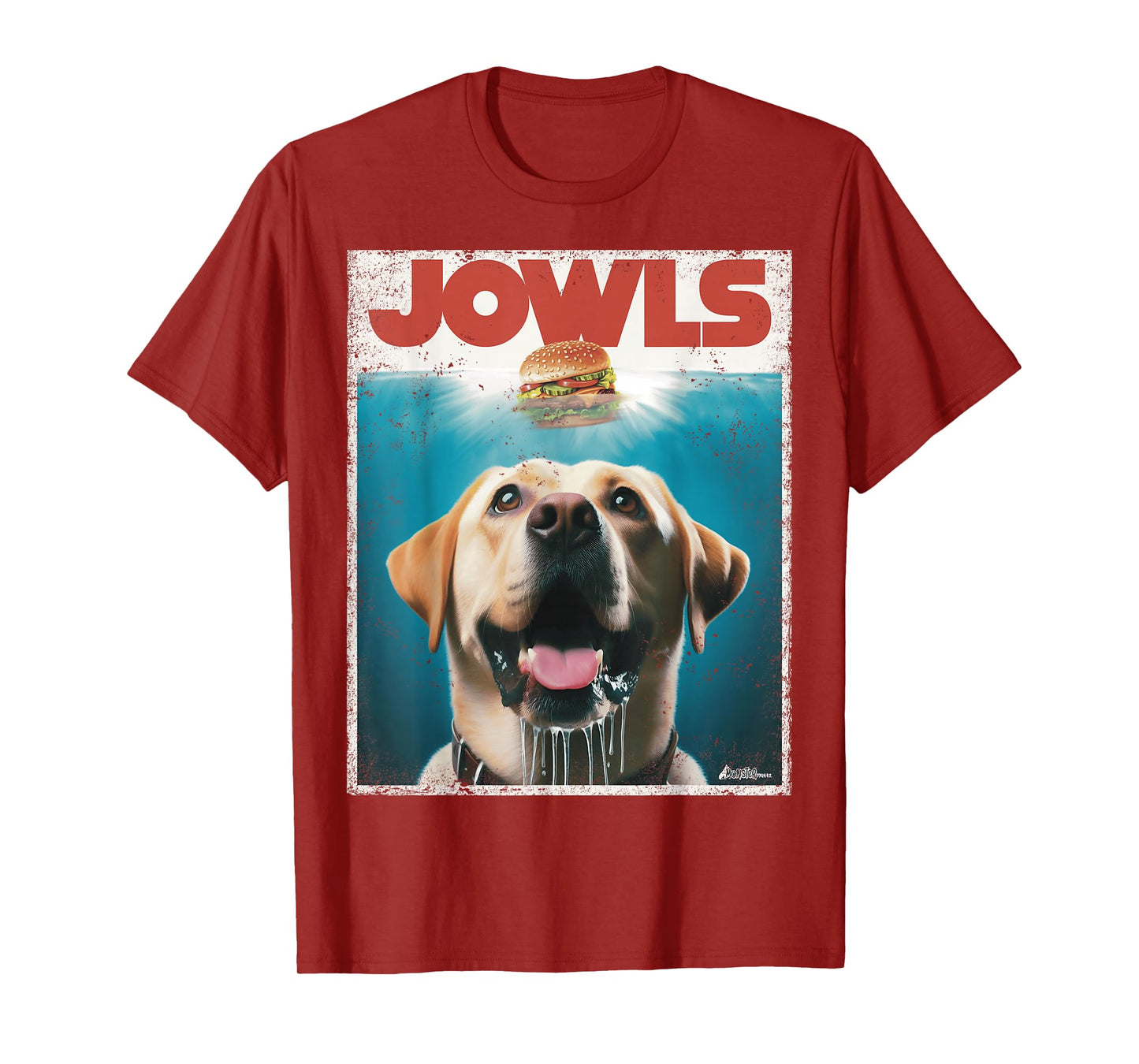 Funny Yellow Lab Jowls Top, Labrador Retriever Dog Mom, Dad T-Shirt