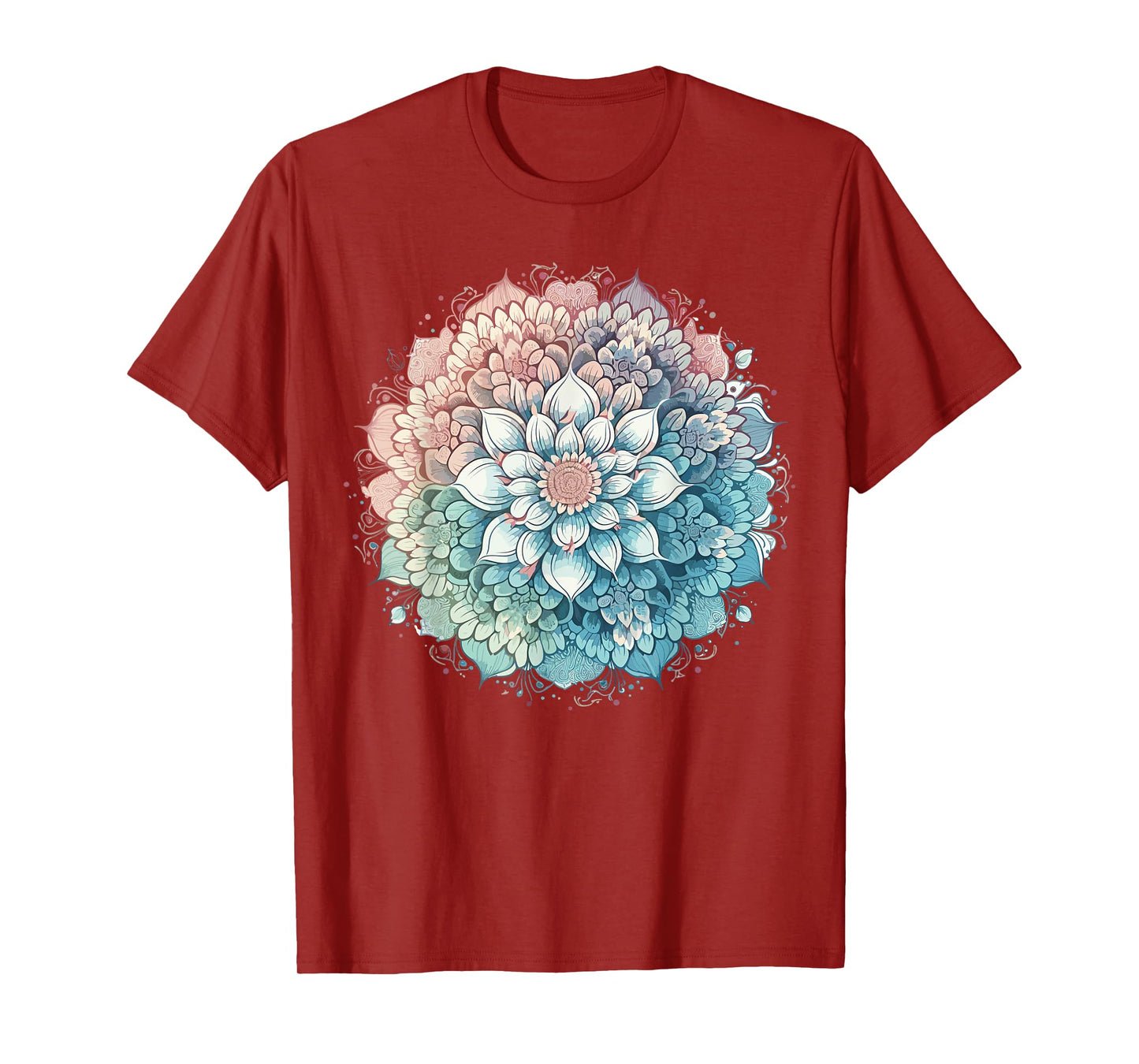 Cute flower Mandala Sacred Fractal Geometry Art Good Vibe T-Shirt