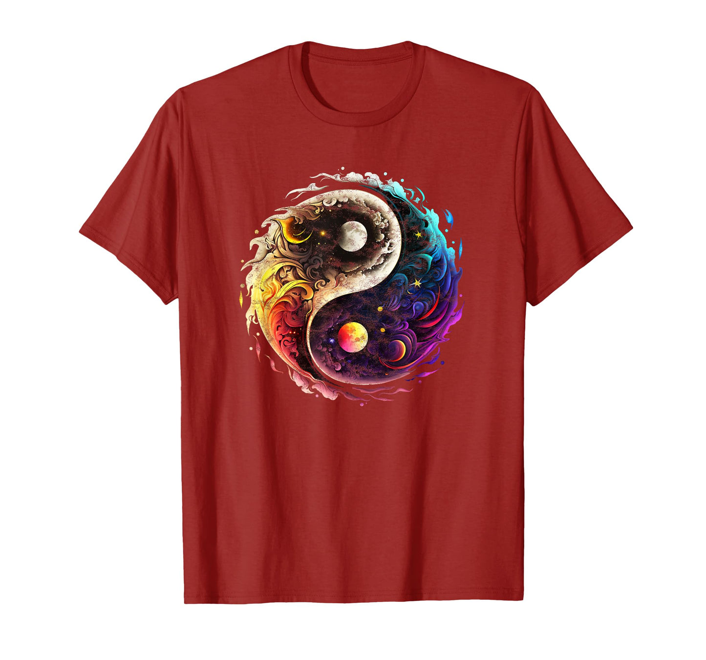 Yin Yang, sun, moon, universe, Tai chi, Qigong, yoga, Taoism T-Shirt