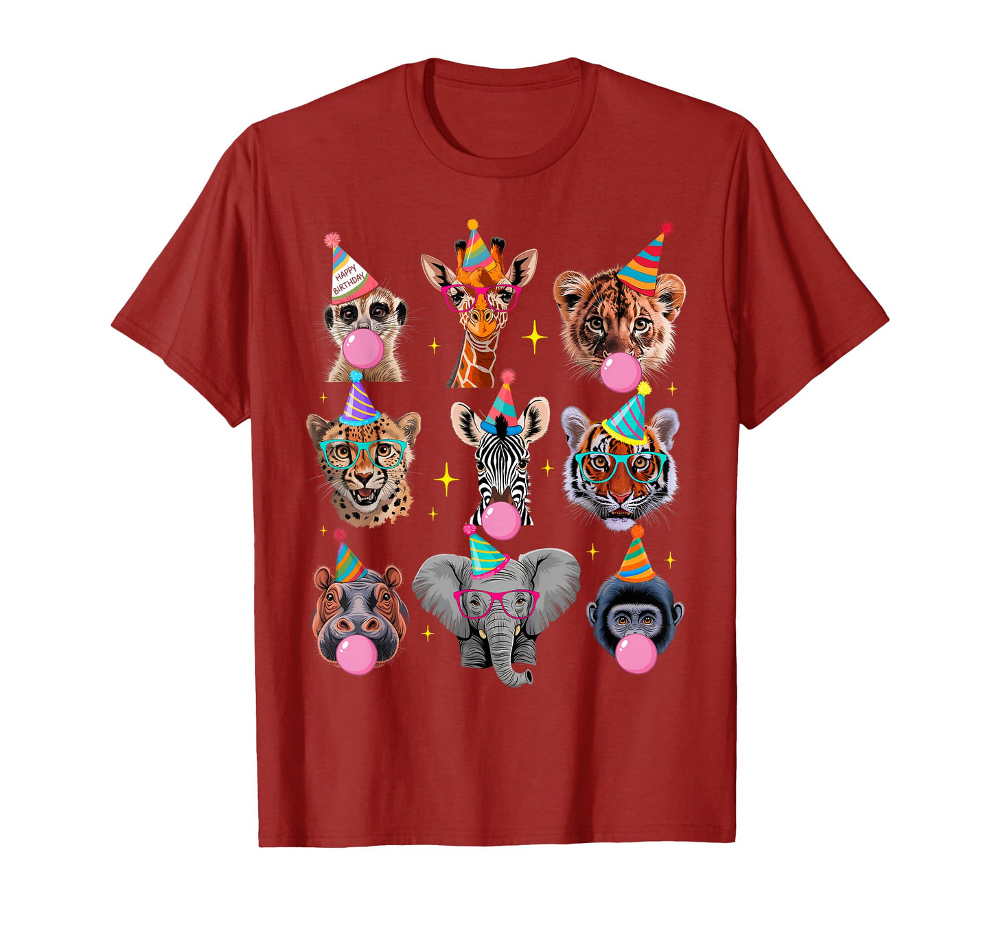 Zoo Animals Wildlife Safari Jungle Birthday Party Kids Cute T-Shirt