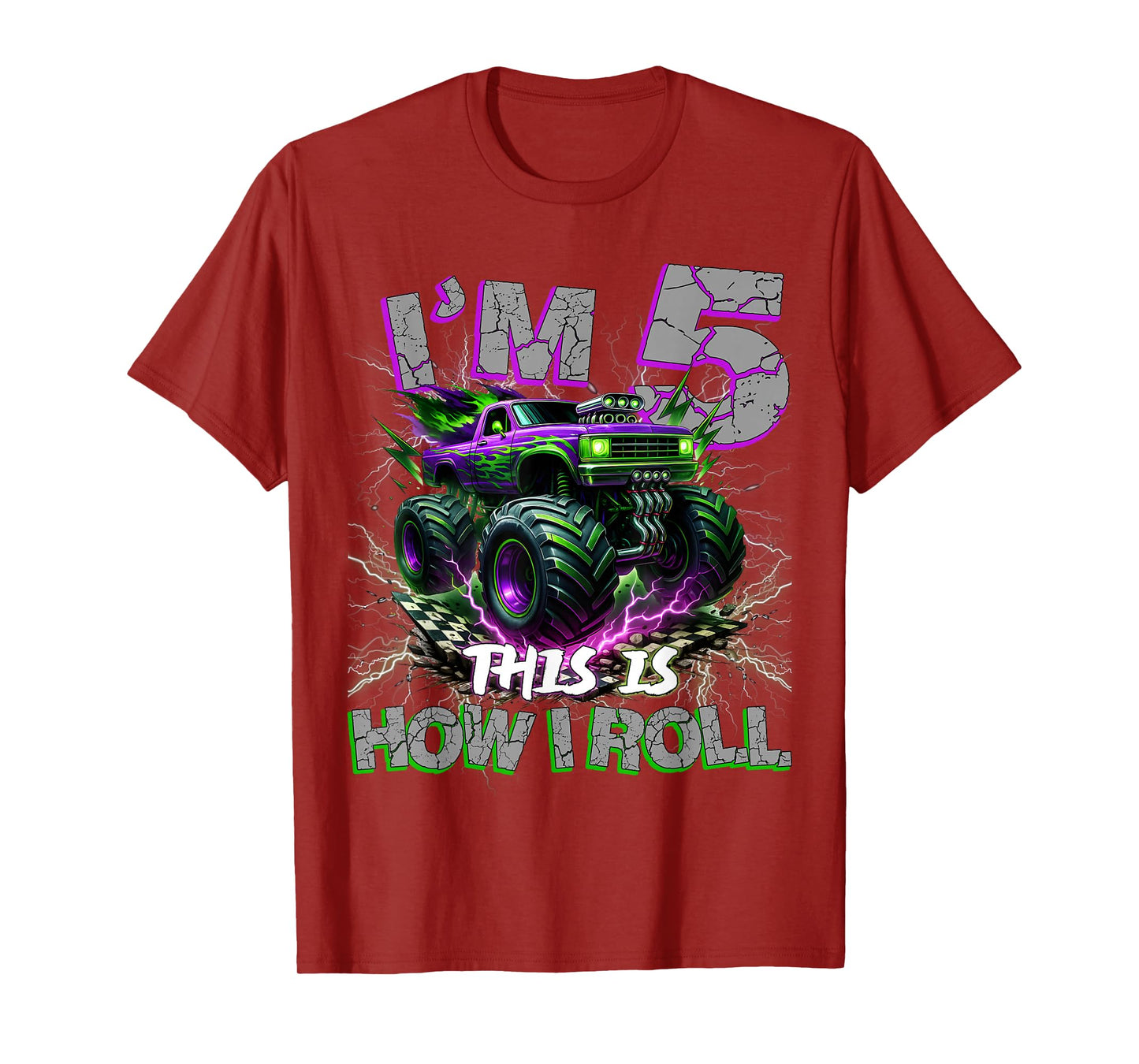 Im 5 Years Olds Monster Truck 5th Birthday Boy Gifts Outfit T-Shirt