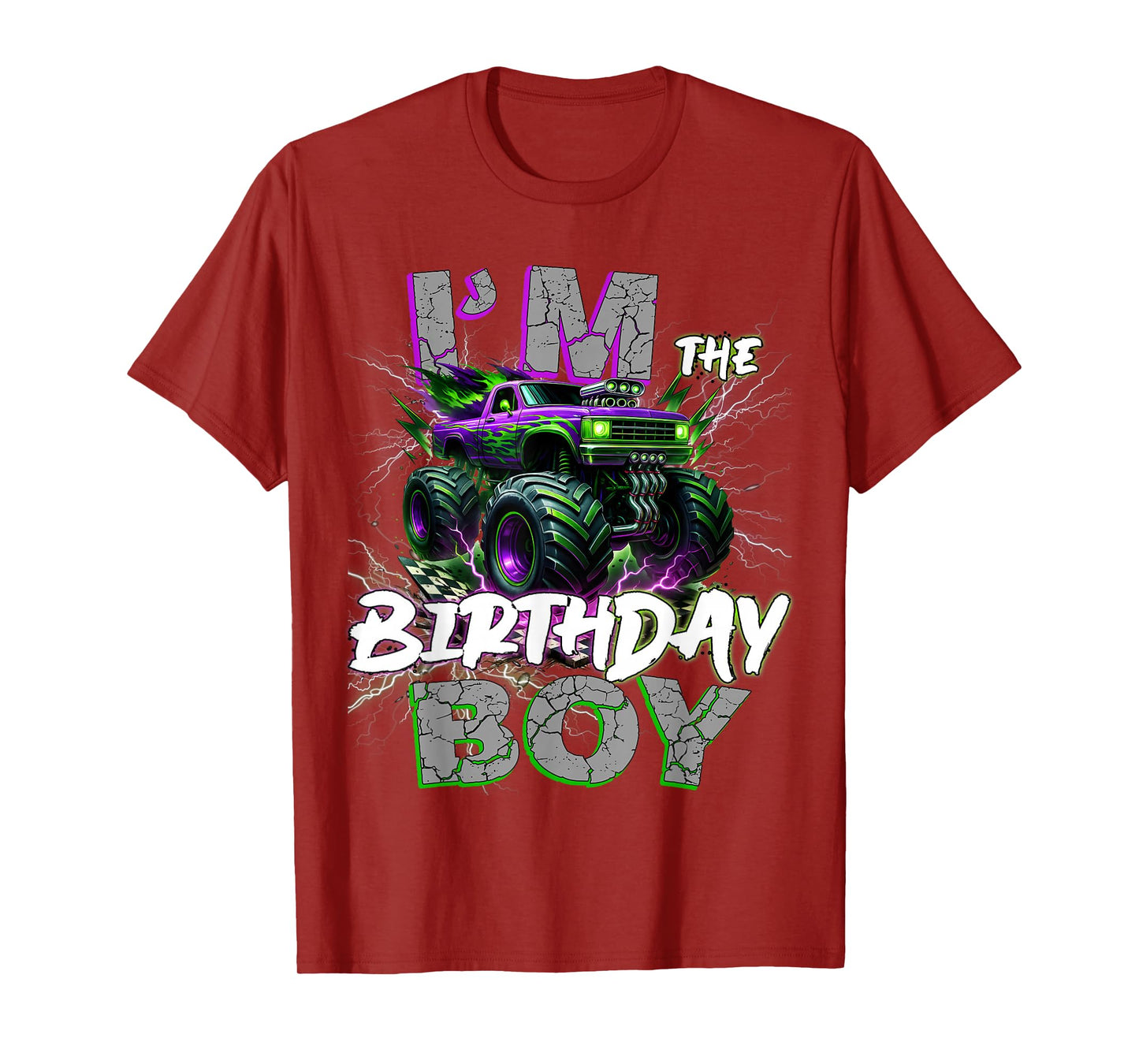 Im The Birthday Monster Truck Group Family Matching Party T-Shirt