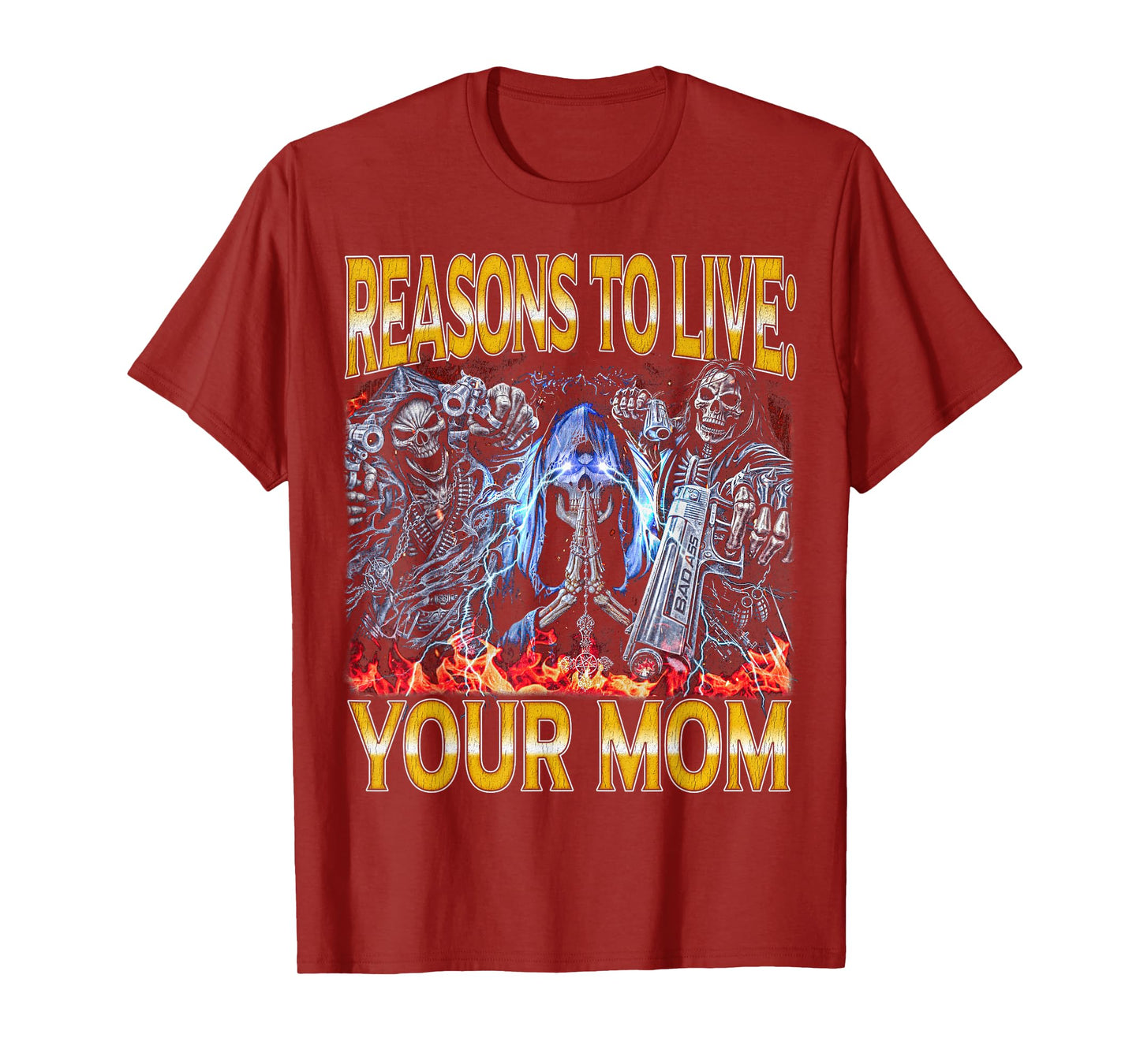 Your Mom - Edgy Skeleton Bootleg Hard Skeleton Meme T-Shirt