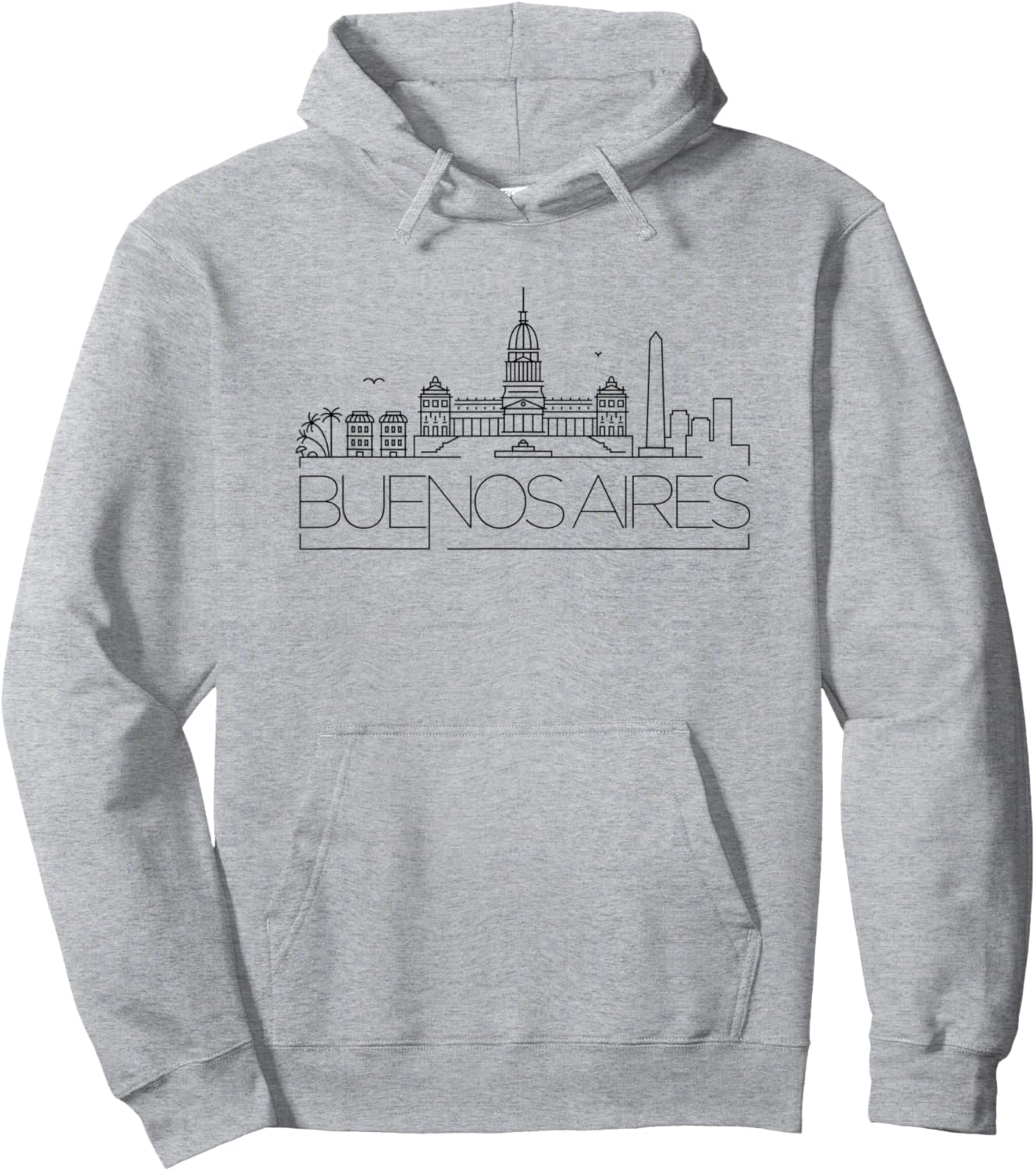 Buenos Aires Skyline Hoodie - Hoodie | Ash