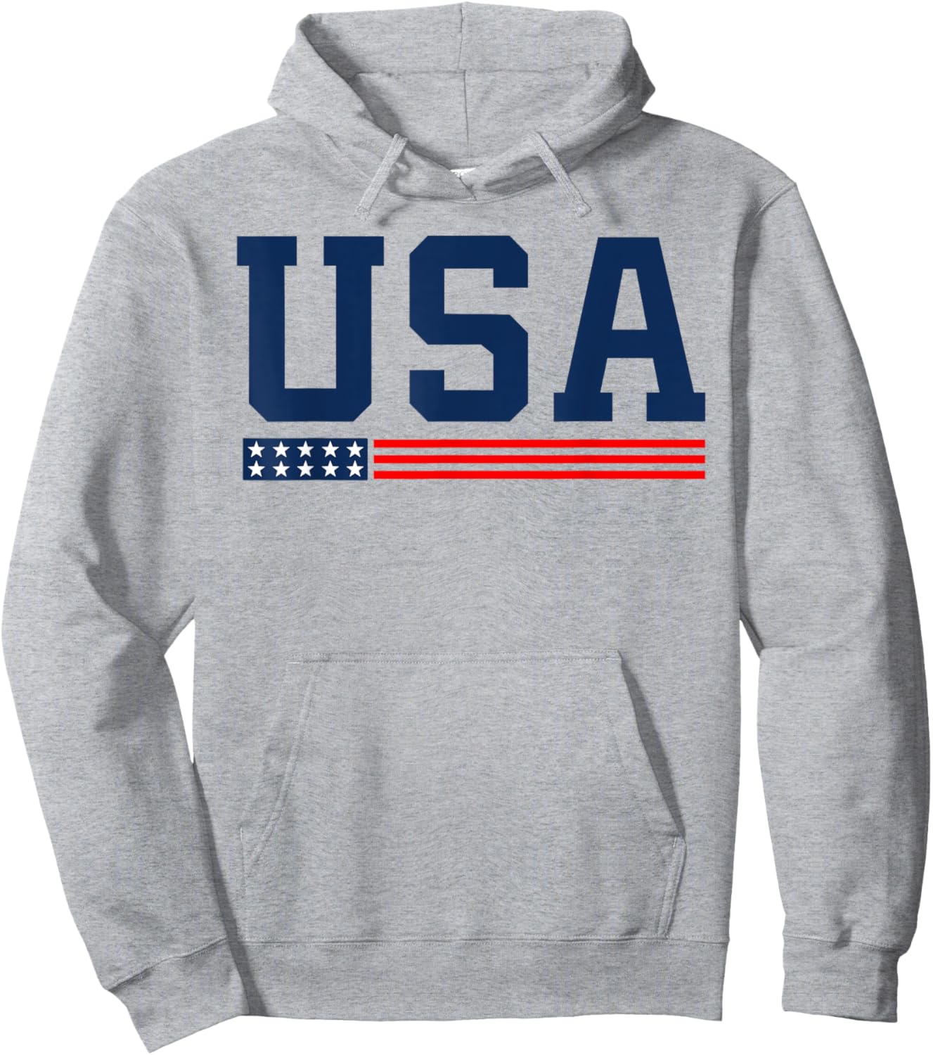 American Flag Proud American Boys Girls Men 4th of July USA Hoodie - Hoodie | Ash