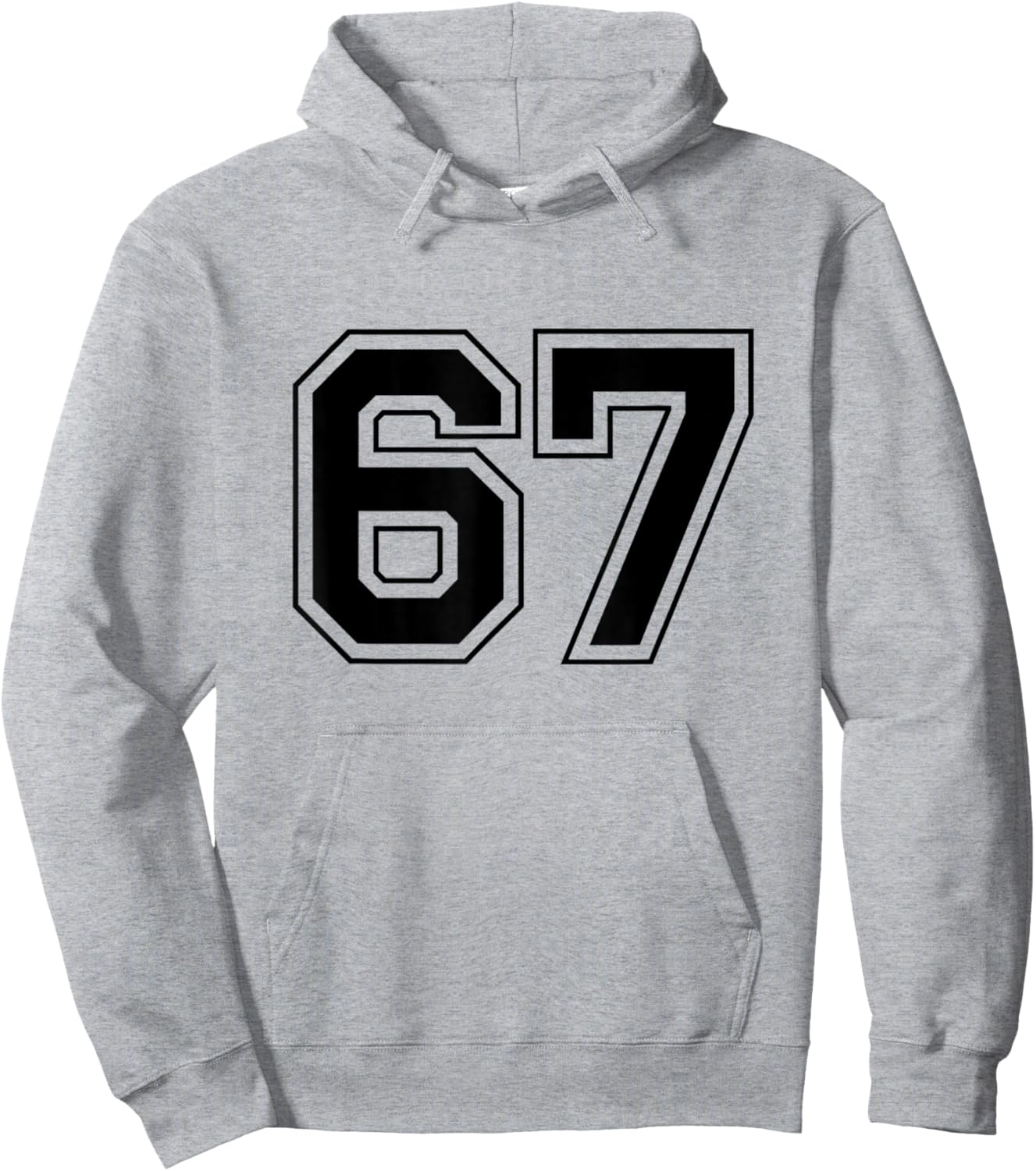 Number 67 Hoodie - Hoodie | Ash