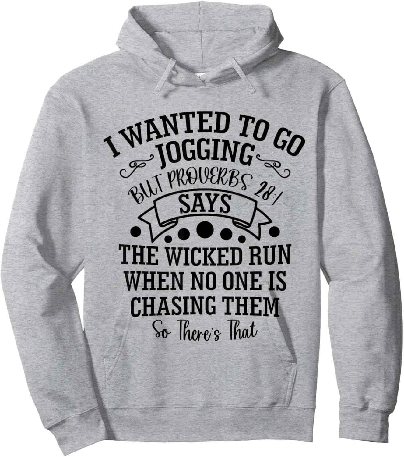 I Wanted to Go Jogging But Proverbs 28:1 Says, Christian Hoodie - Hoodie | Ash