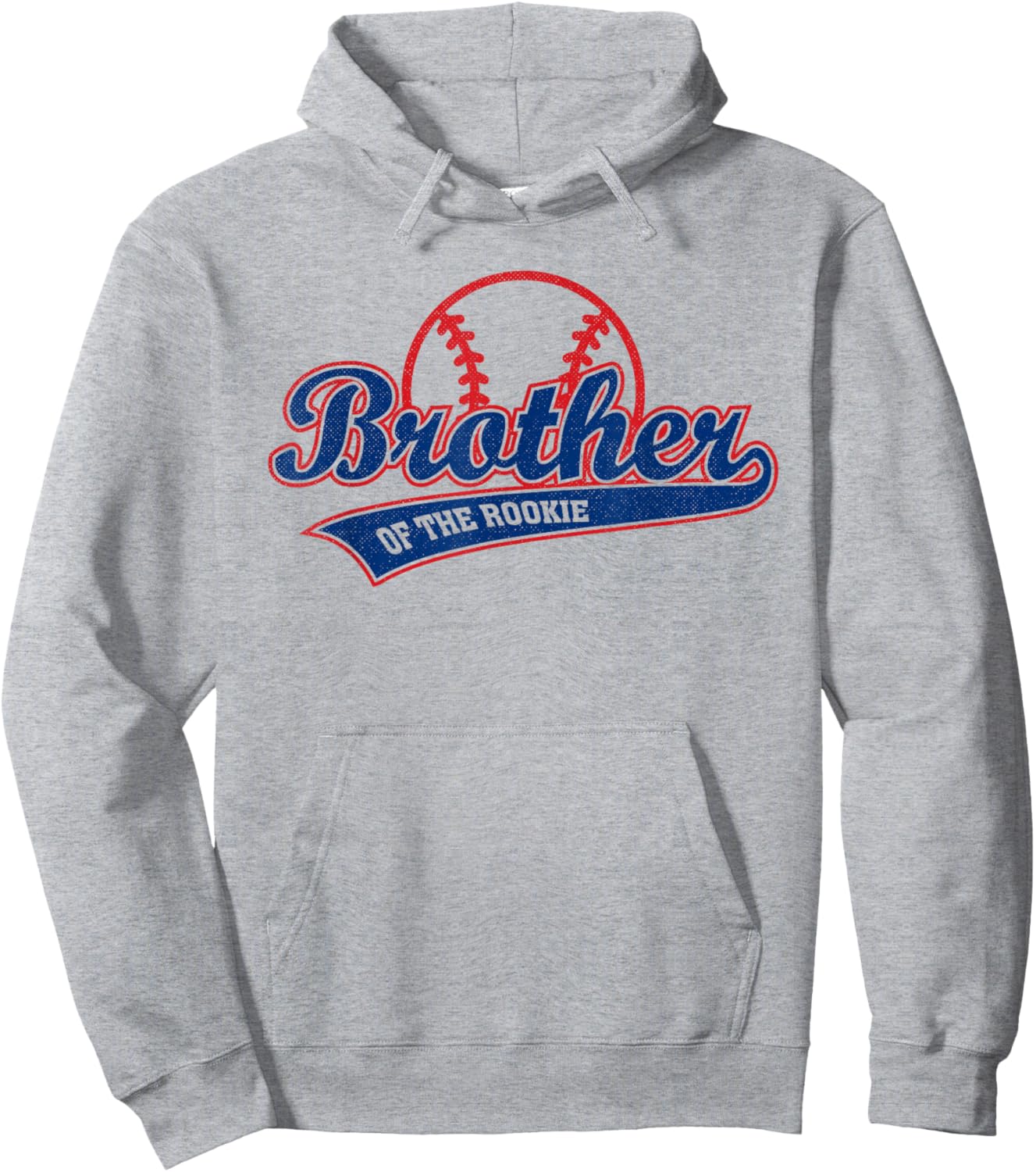 Funny Retro Baseball Brother of the Rookie Hoodie - Hoodie | Ash