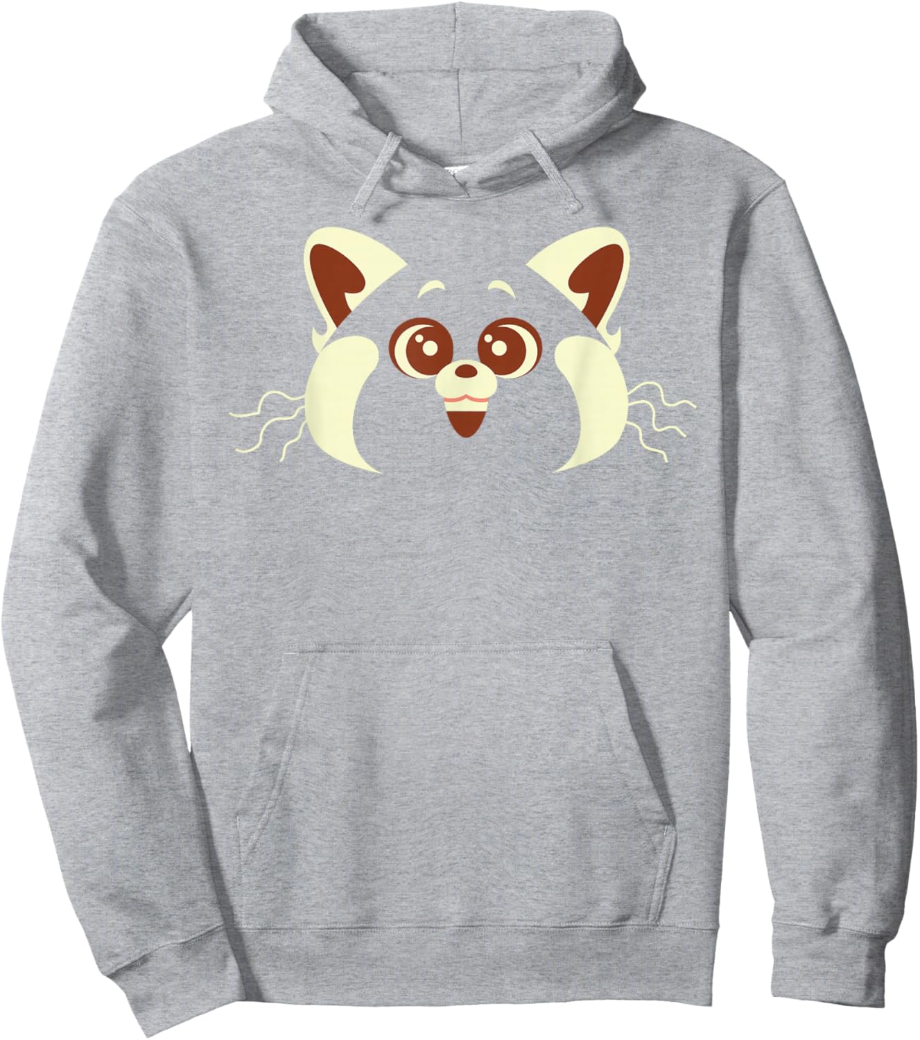 Disney Pixar Turning Red Panda Mei Face Hoodie - Hoodie | Ash