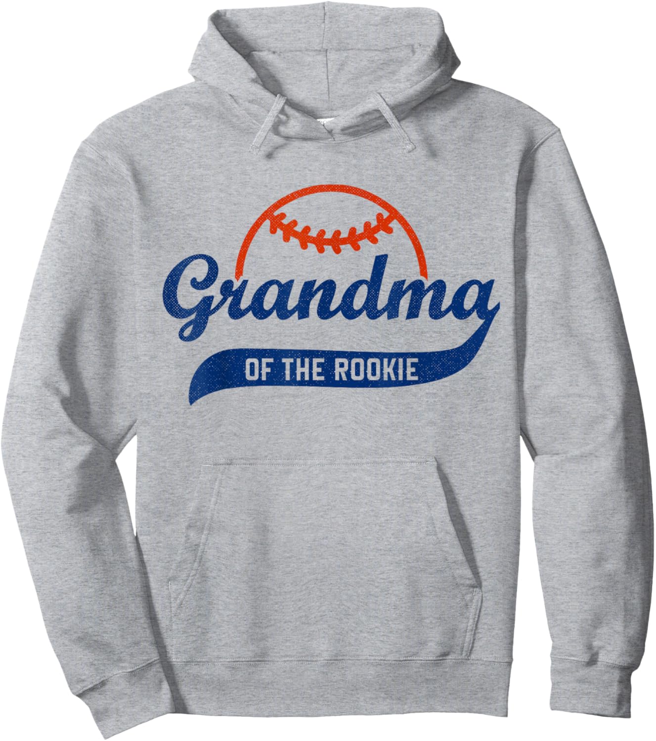 Funny Retro Baseball Grandma of the Rookie Hoodie - Hoodie | Ash