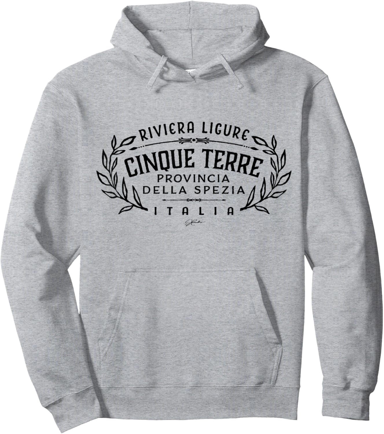 JCombs: Cinque Terre, Italy, Retro Hoodie - Hoodie | Ash