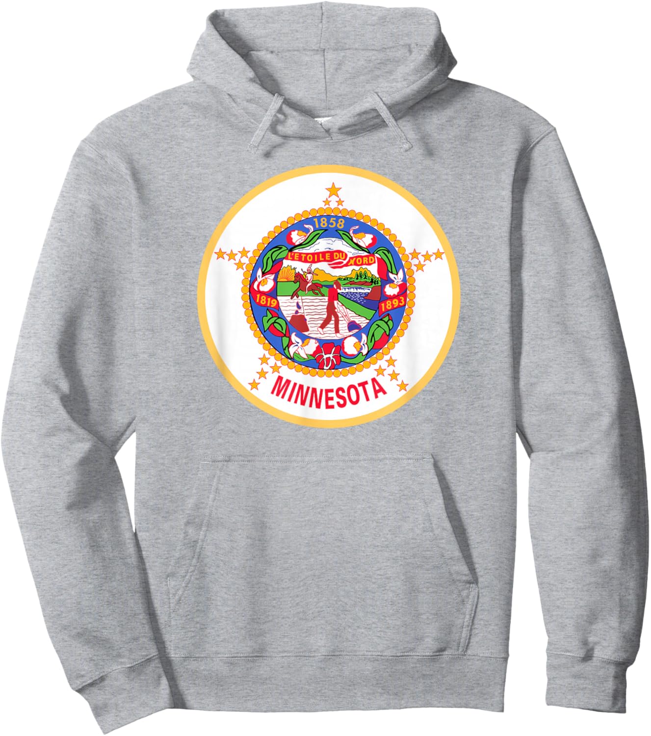 Minnesota State Flag Hoodie - Hoodie | Ash