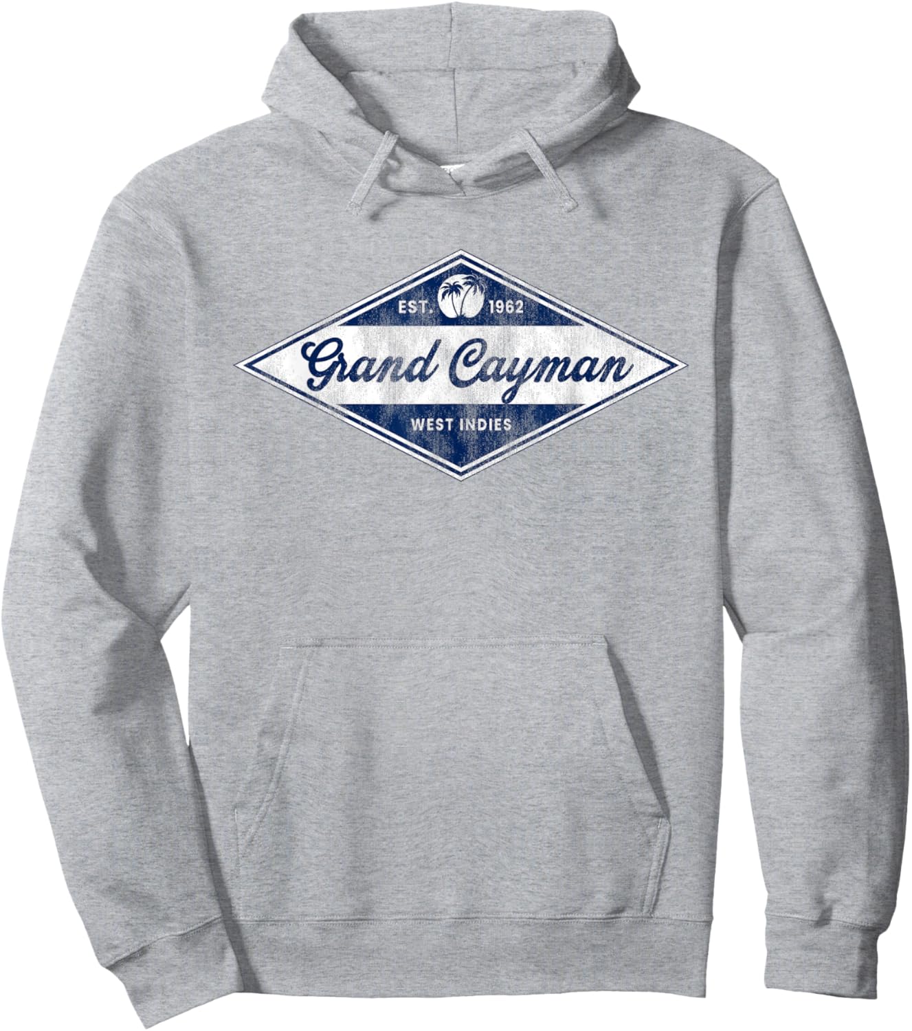 Retro Grand Cayman Islands Vintage Beach Vacation Souvenir Hoodie - Hoodie | Ash