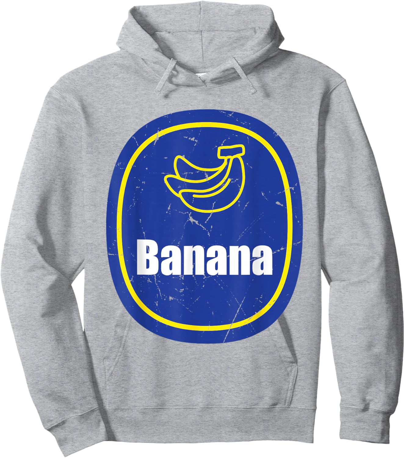 Banana Sticker Costume Cute Easy Fruit DIY Halloween Hoodie - Hoodie | Ash
