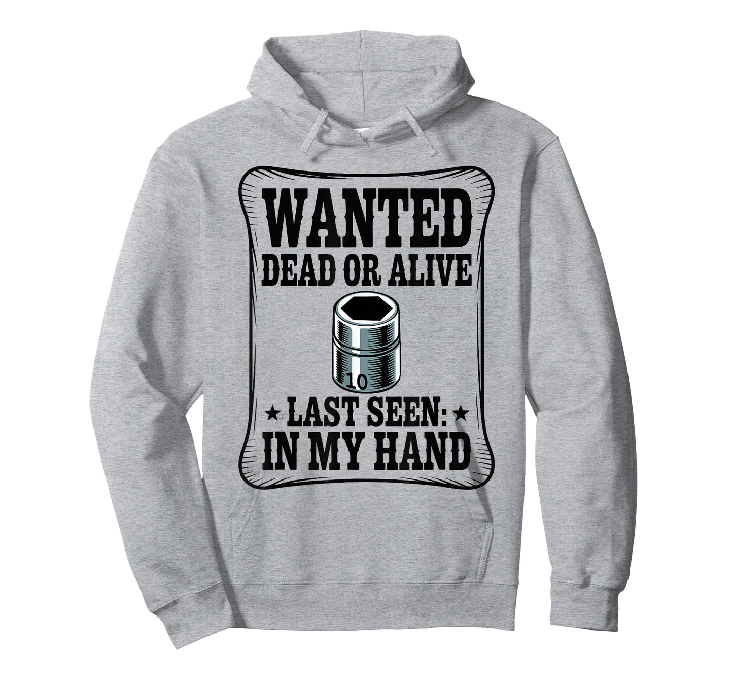 Wanted Poster 10MM Socket Meme Car Guy Funny Mechanic T-Shirt