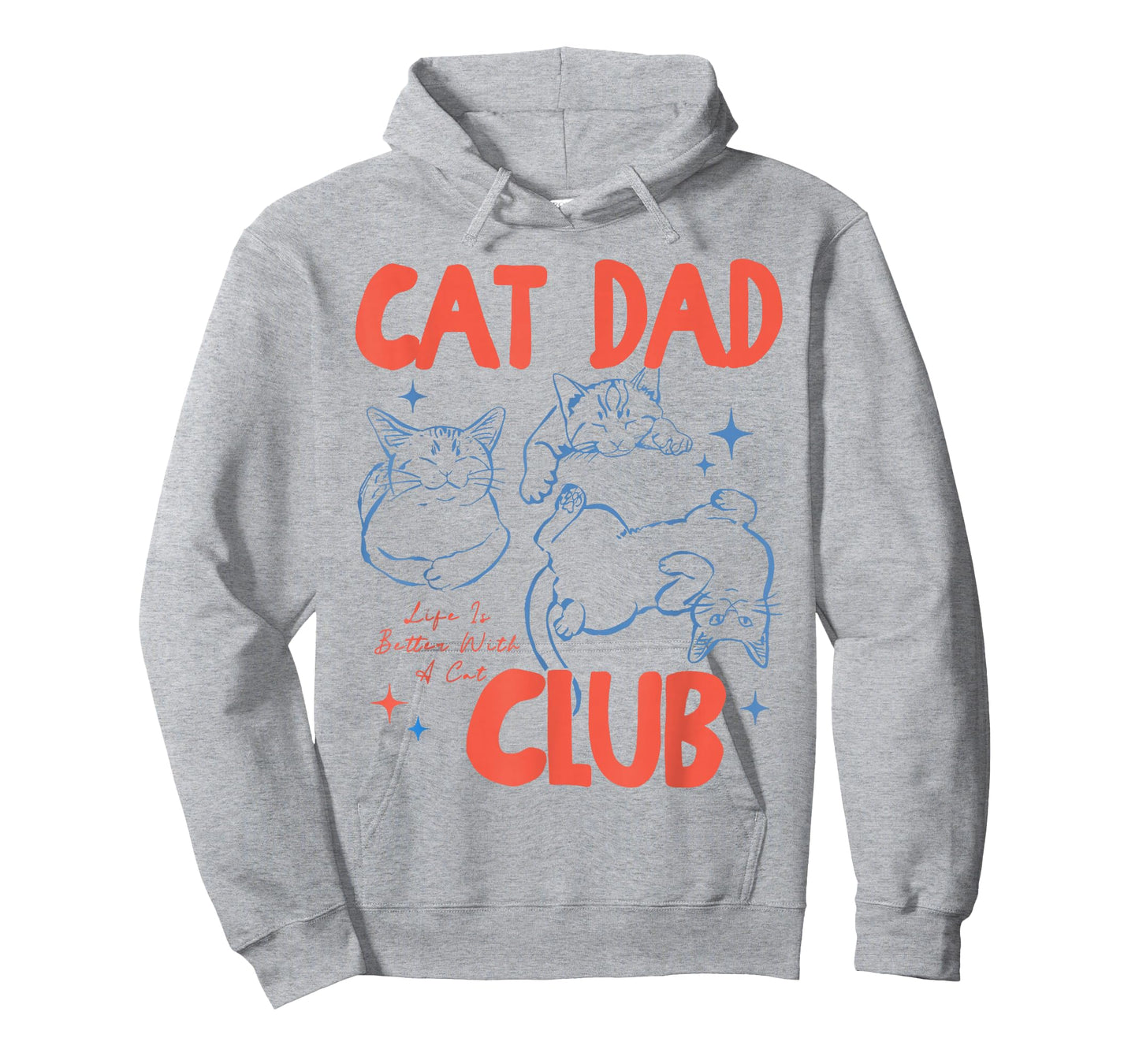 Vintage Cat Dad Club Life is Better with Cats Retro Cat Dad T-Shirt