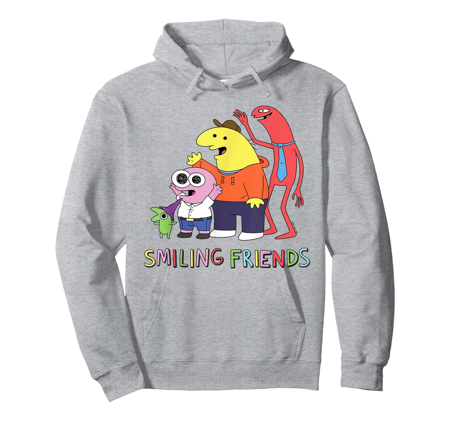 Smiling Friends Stacked Characters with Logo Cartoon T-Shirt