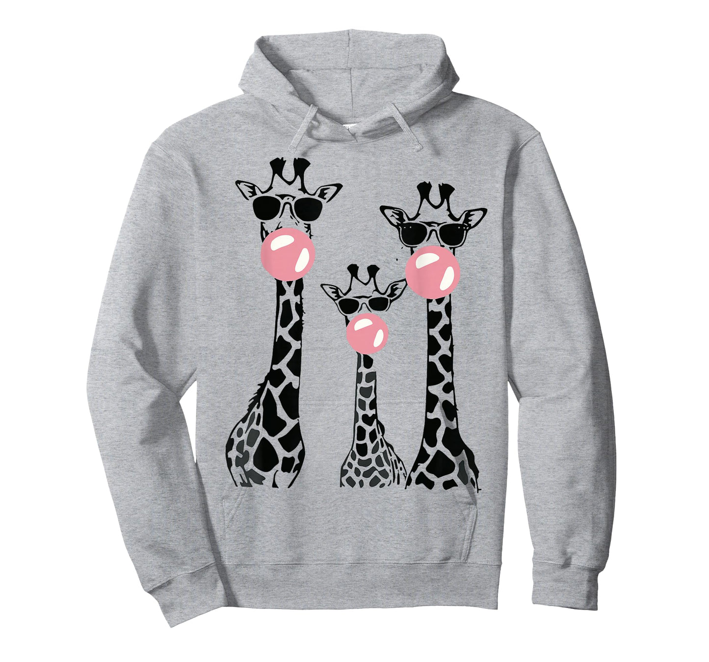 Cute Giraffe Trio Blowing Bubble Gum with Sunglasses T-Shirt