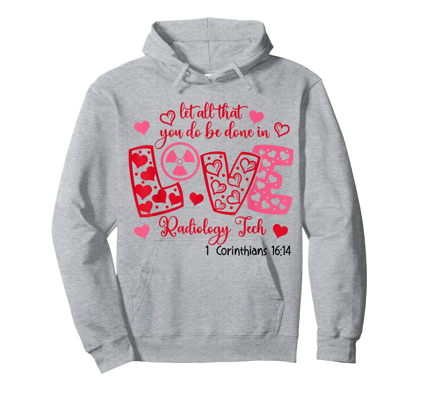 Retro Love Radiology Tech Xray Valentines Day Bible Verse T-Shirt