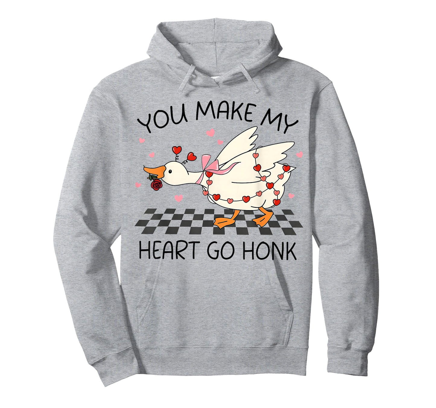 You Make My Heart Go Honk Valentine Silly Goose Girl Women T-Shirt