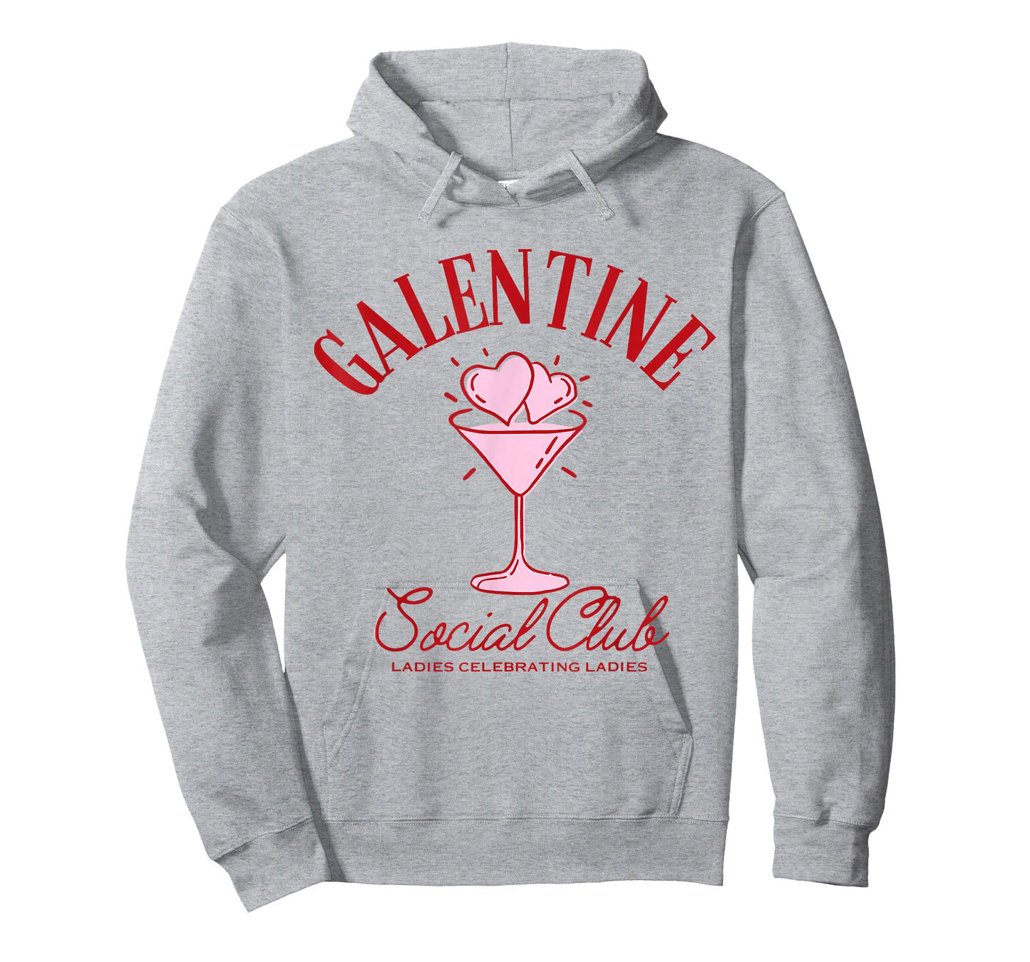Galentine Girls Club Valentines Day Heart Cocktail Drinking T-Shirt