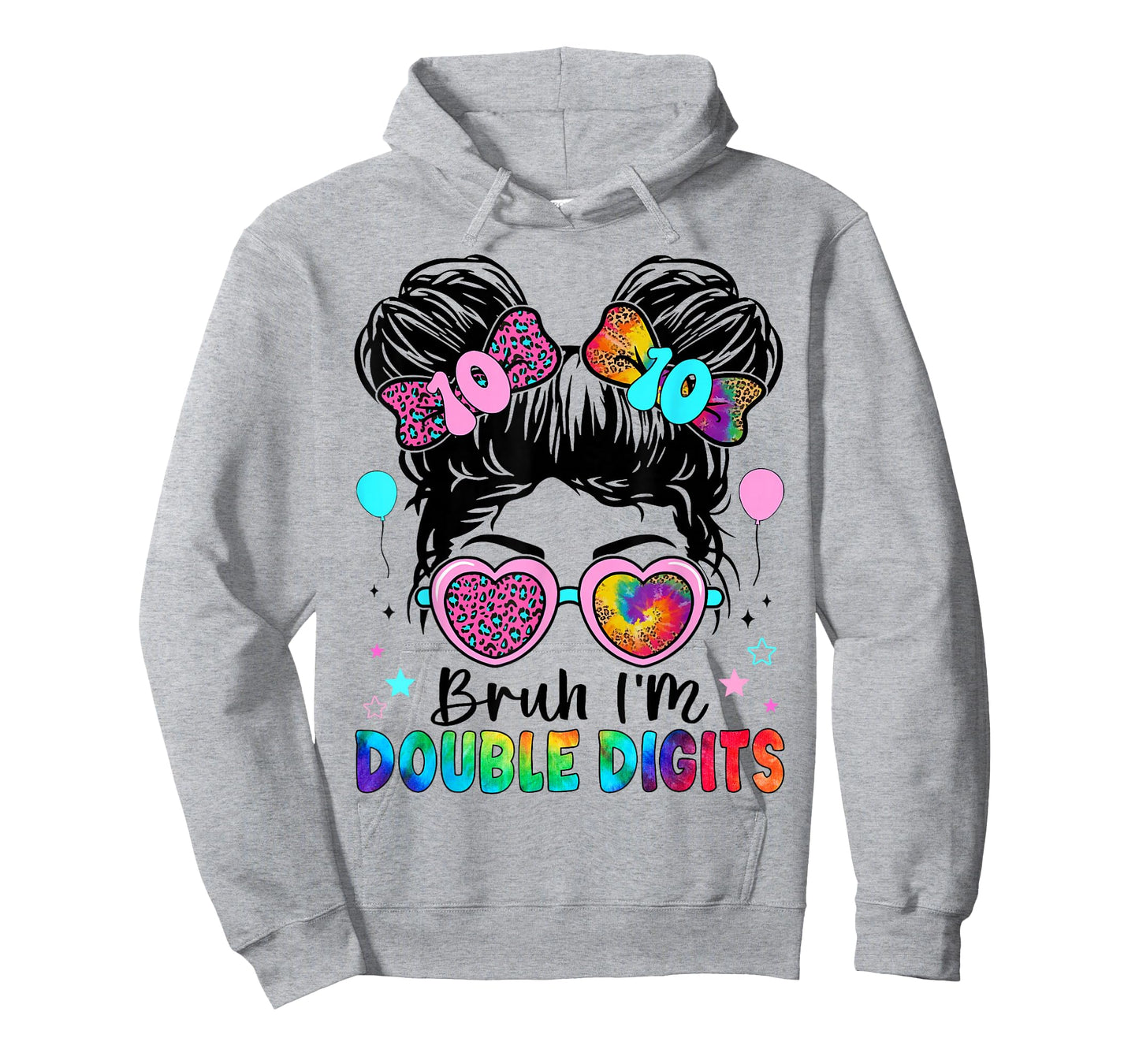 Bruh I'm Double Digits 10th Birthday Girl 10 Year Old Girl T-Shirt