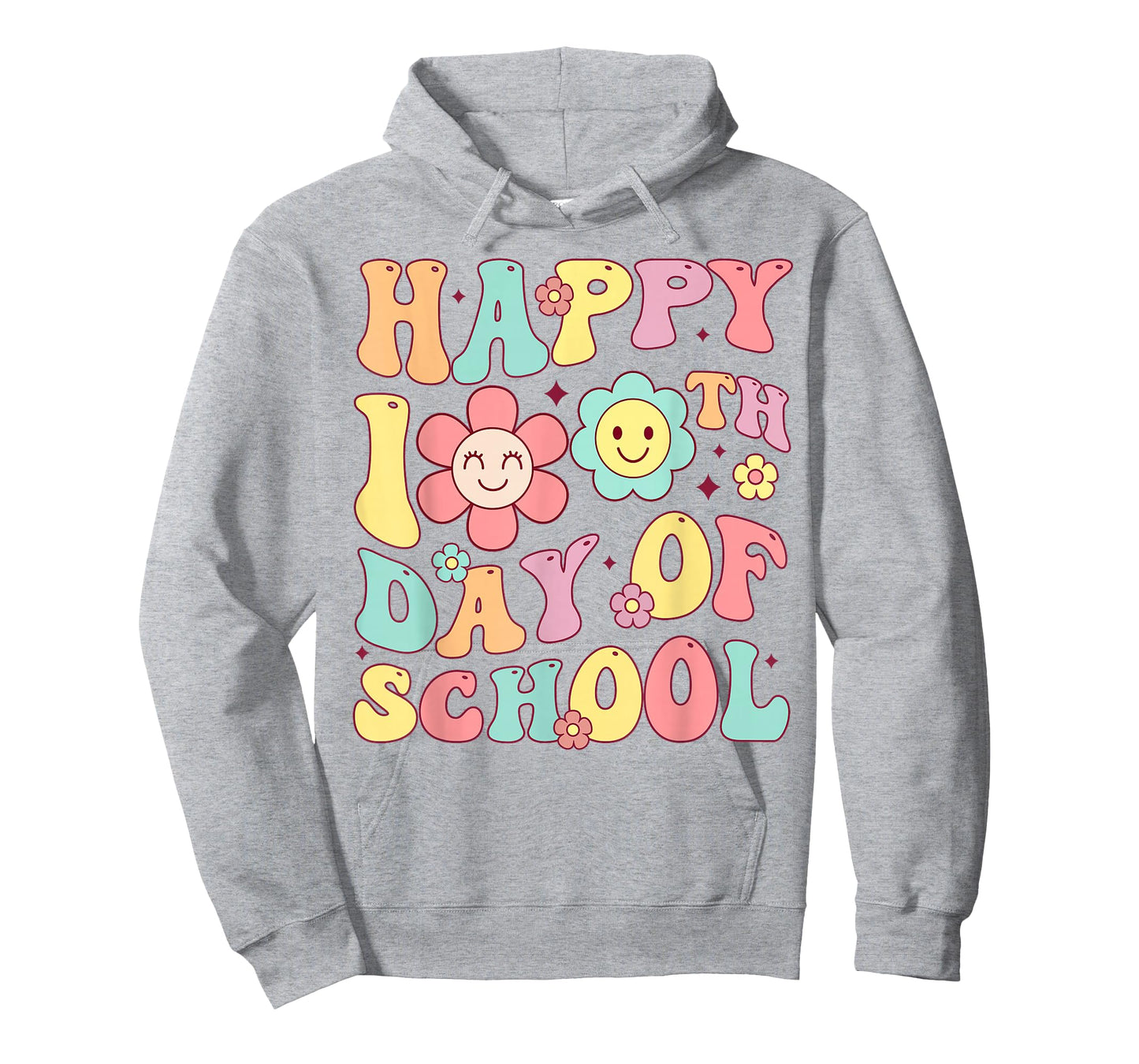 Groovy Happy 100th Day of Shool 100 Days Teachers Girls Kids T-Shirt