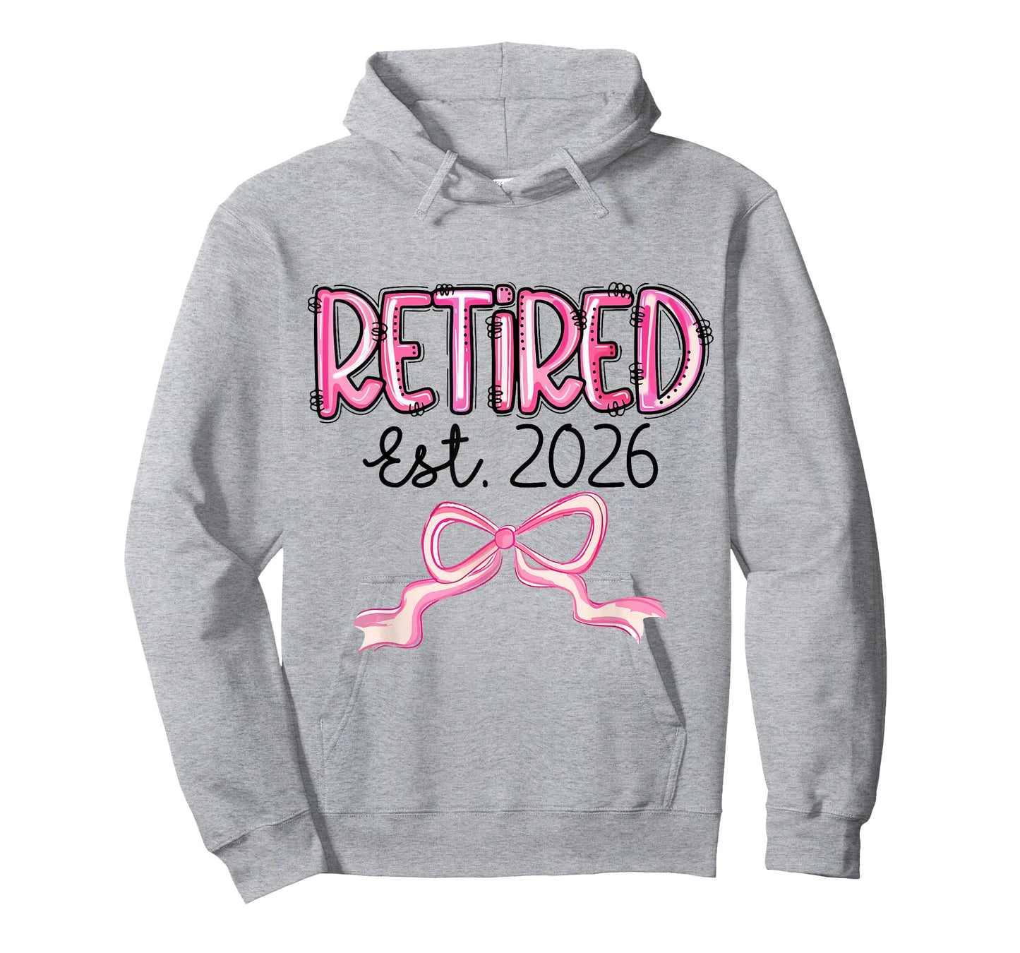 Retired Est 2026 Pink Bow Women Retirement Teacher Retire T-Shirt