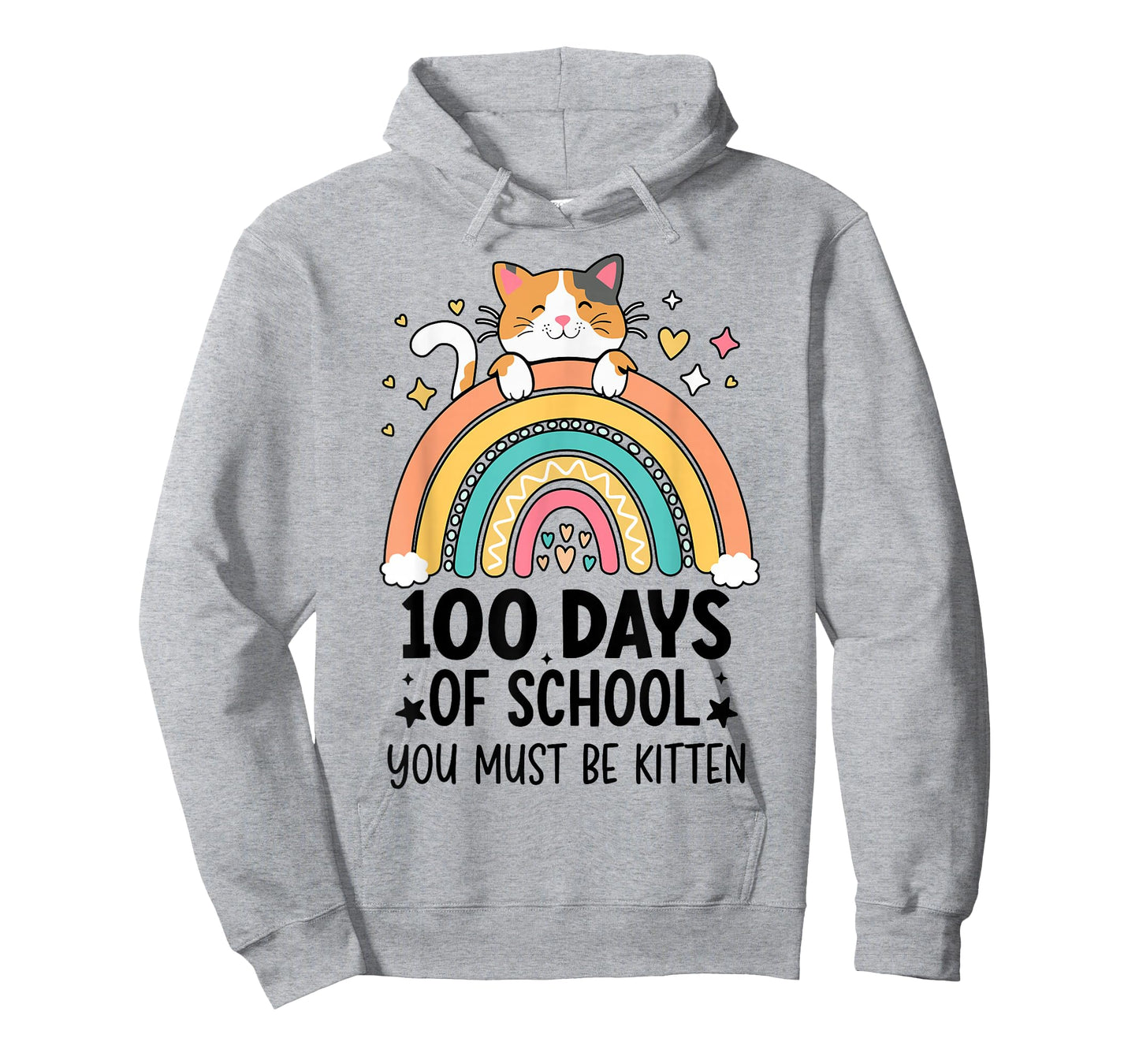 100 Day of School cat for Girls Kids Cat 100th Day of School T-Shirt