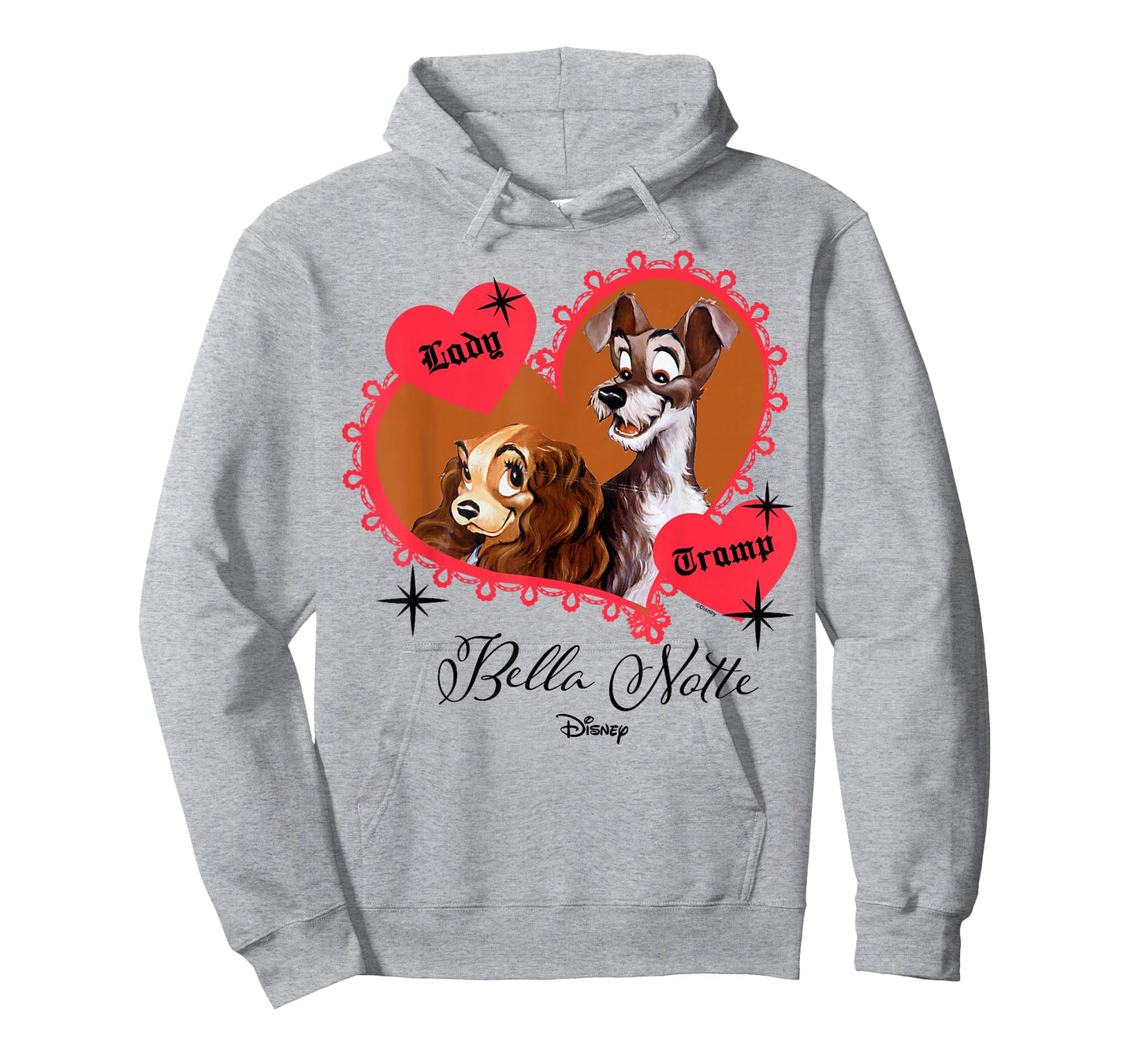 Disney Lady and The Tramp Heart Frame T-Shirt