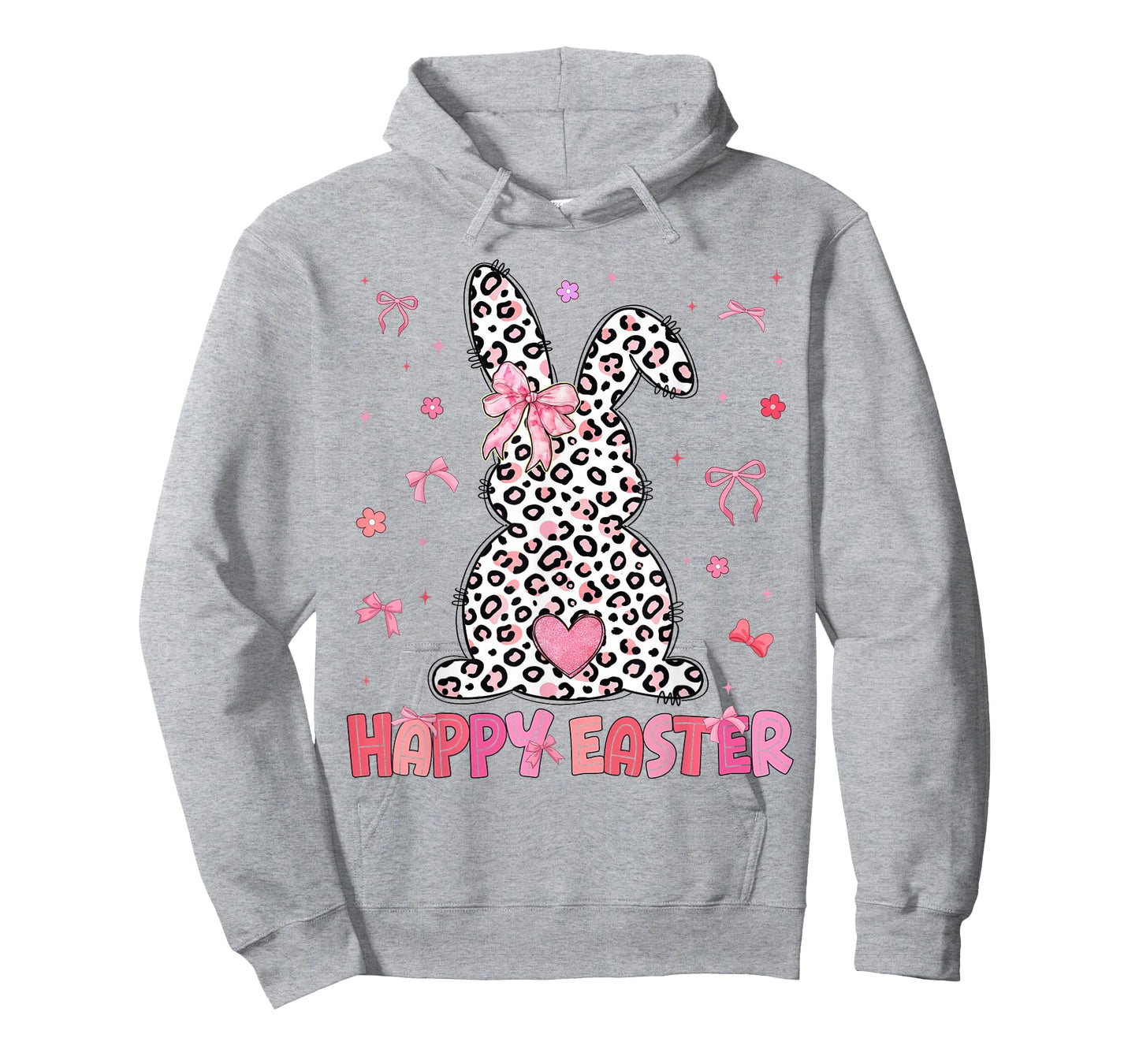 Happy Easter Coquette Leopard Bunny Women Girl Kid T-Shirt