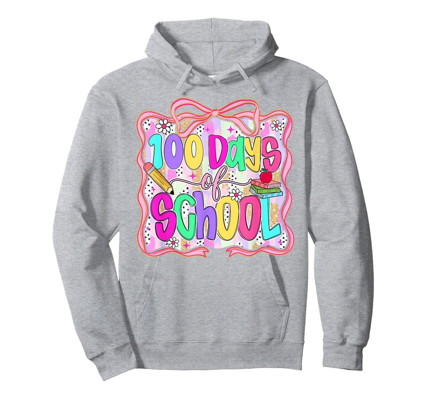 100 Days of School Bow 100th Day of School Teacher Kids Girl T-Shirt
