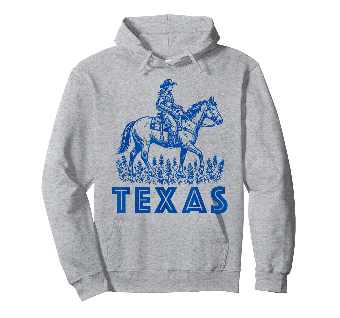 Texas Cowgirl Tee Wildflowers Bluebonnet Art Horses Women T-Shirt
