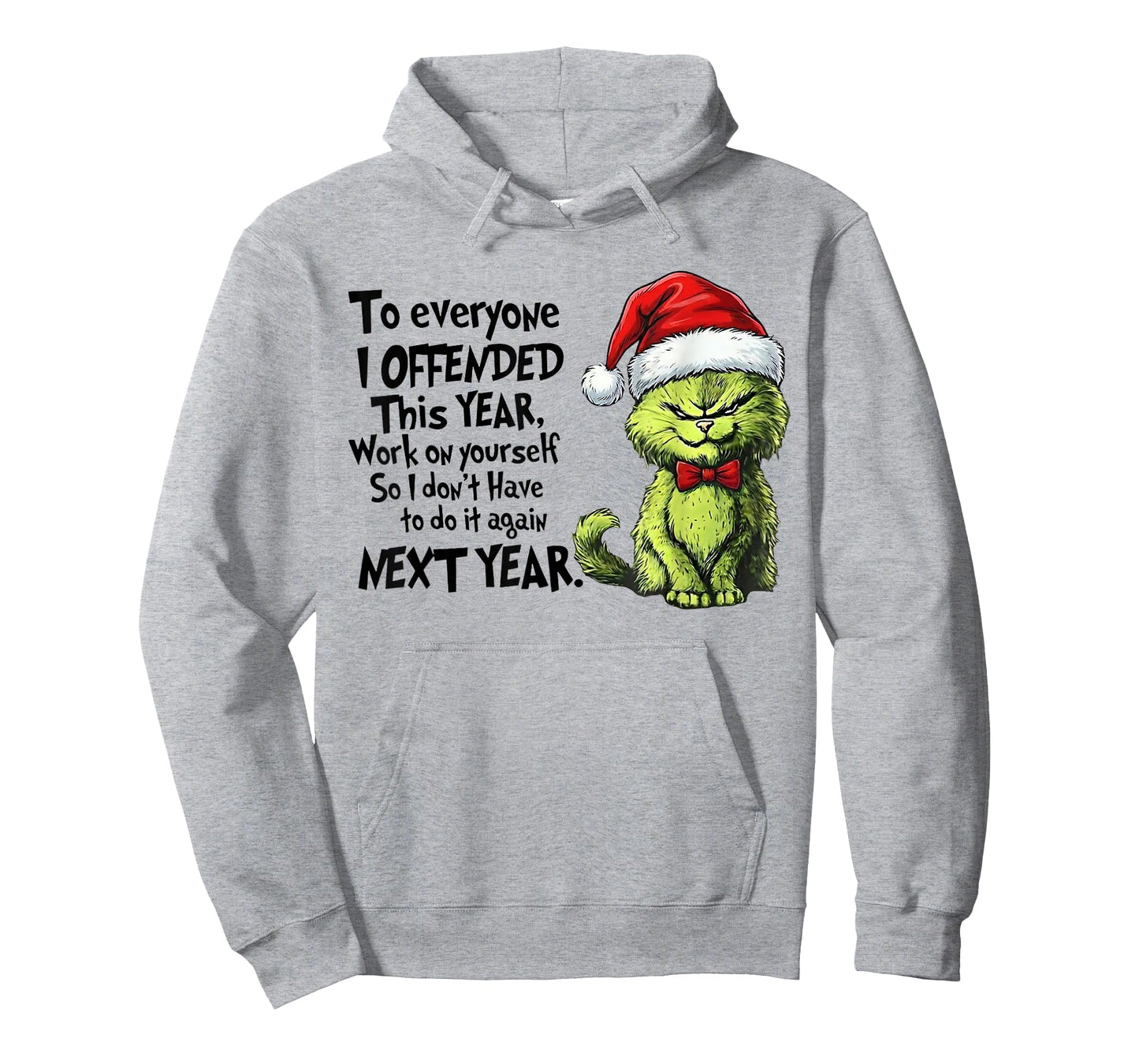 Funny Christmas Cat to Everyone I Offended This Year Xmas T-Shirt