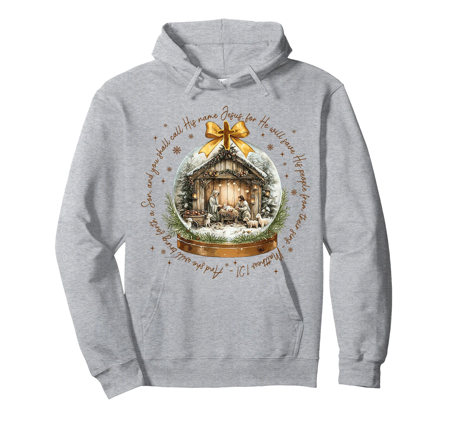 Christmas Nativity Scene Baby Jesus Christian Scripture Xmas T-Shirt