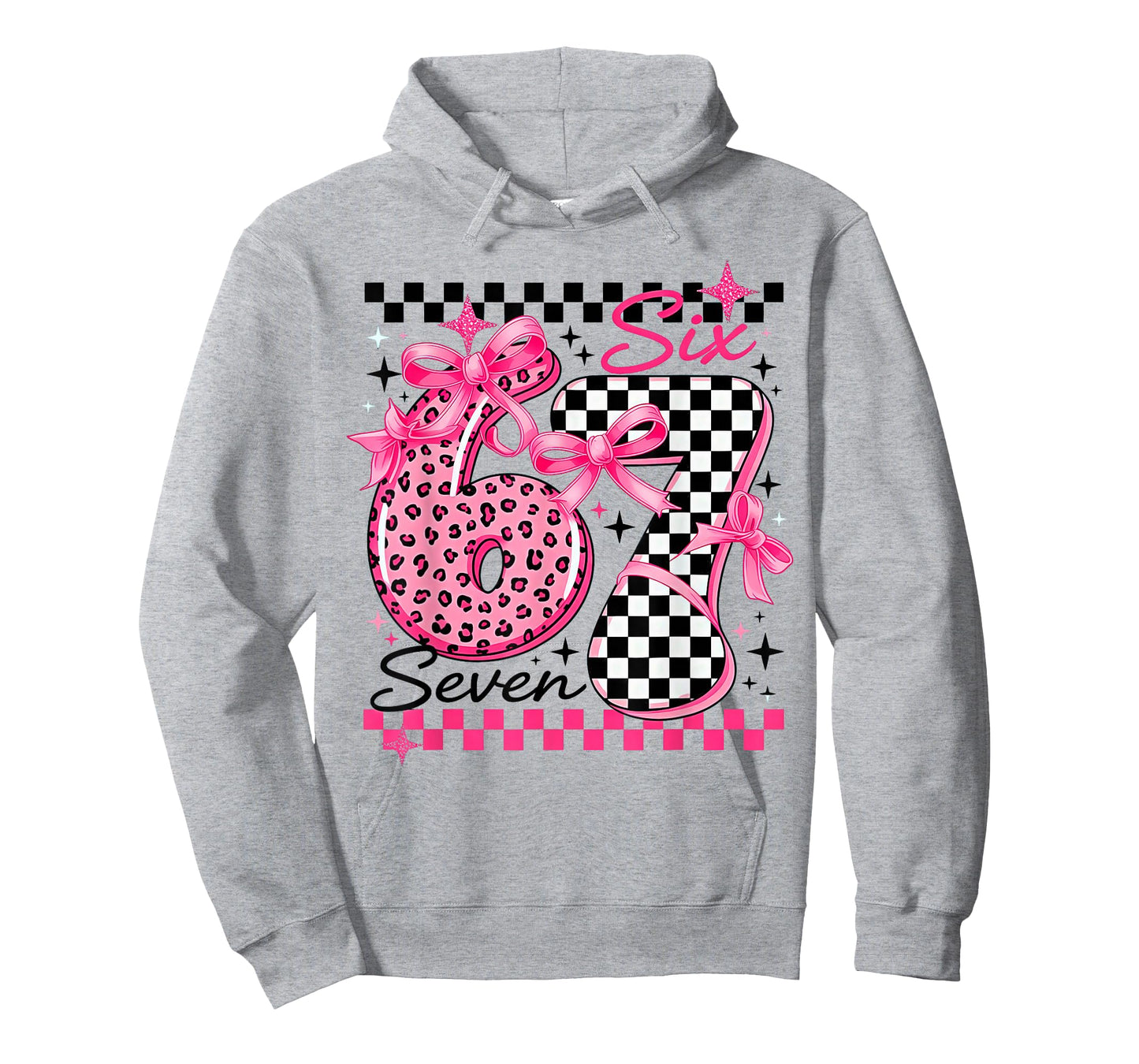 67 Leopard Checkered Six Seven Meme 6-7 Teachers T-Shirt