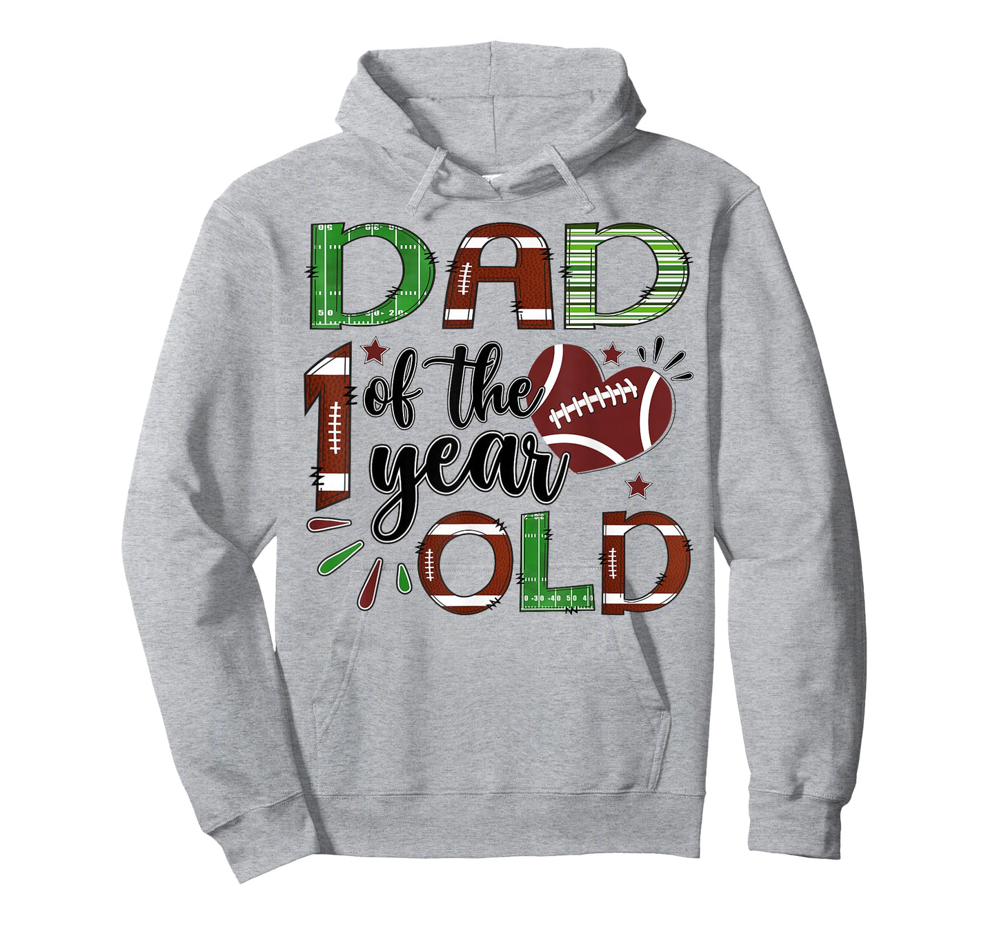 Dad of The 1 Year Old Football 1st Birthday Boy Matching T-Shirt