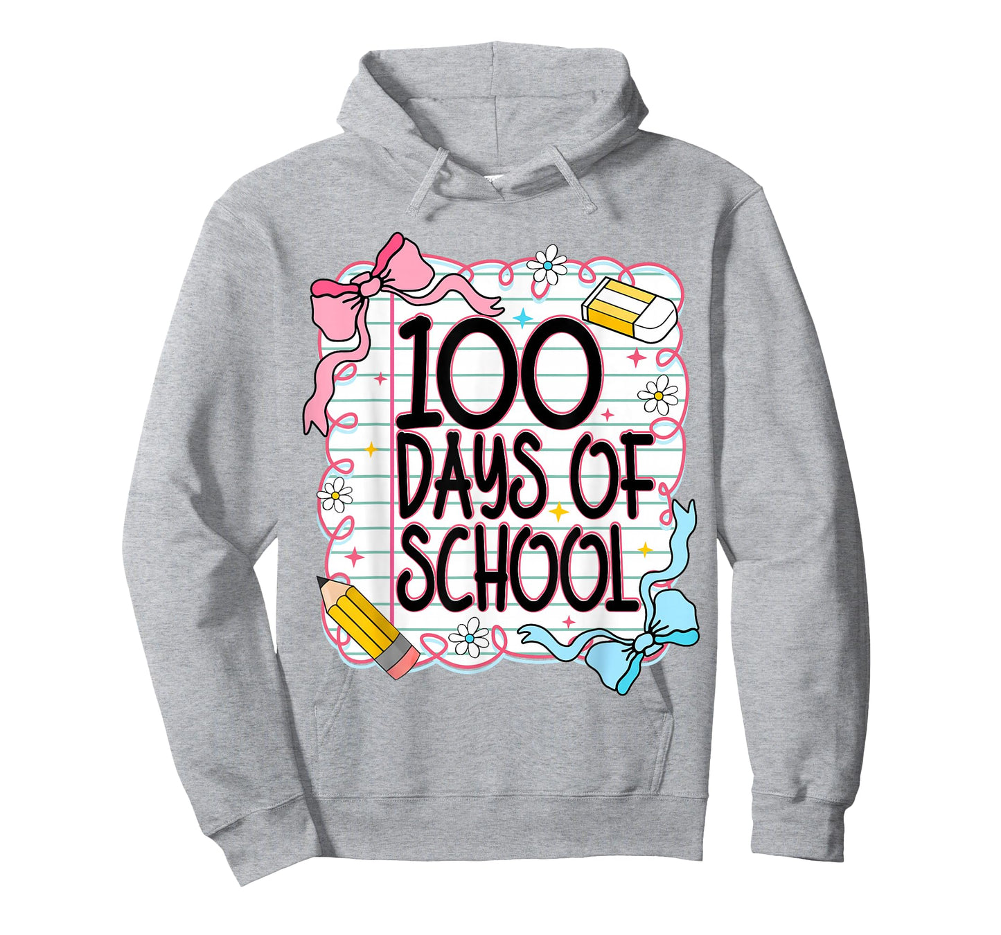 100 Days of School Bow 100th Day of School Teachers Girls T-Shirt