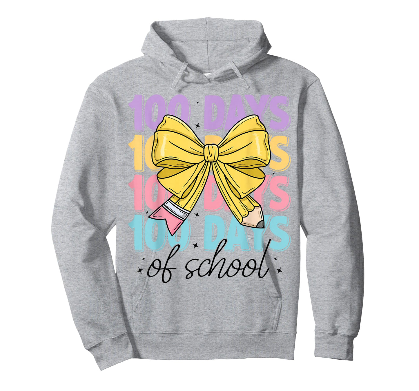 100 Days of School Girls Coquette Bow 100th Day of School T-Shirt