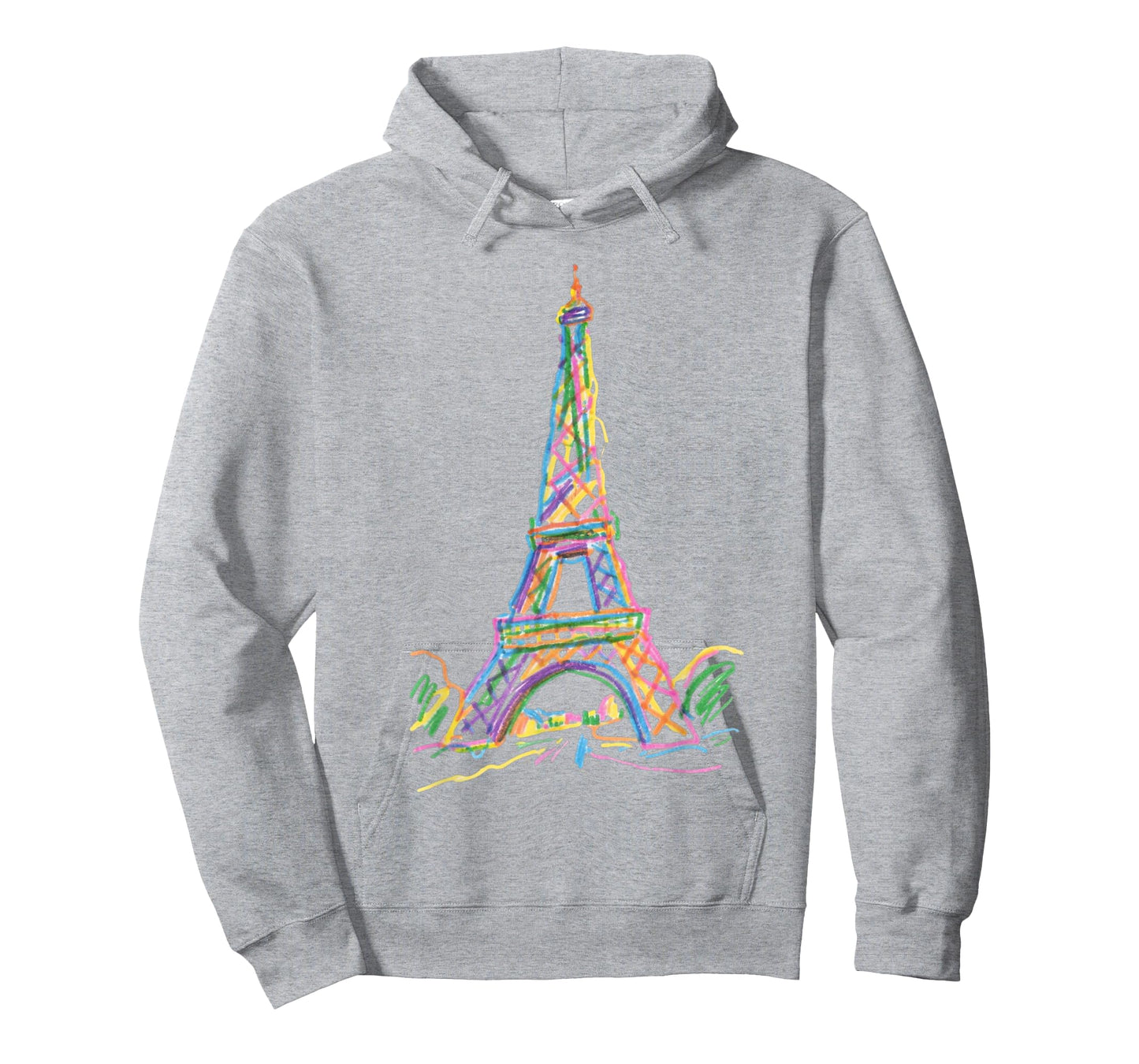 Children Drawing Eiffel Tower Paris Landmark Kids T-Shirt