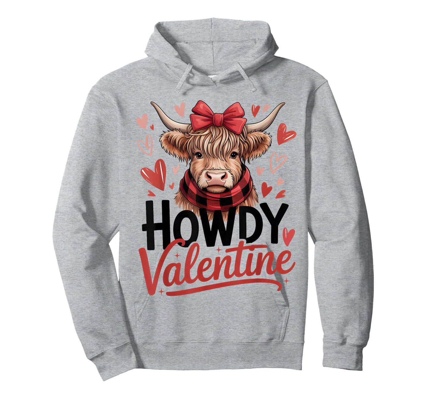 Howdy Valentine Highland Cow Valentine’s Day Cows Lover Fun T-Shirt