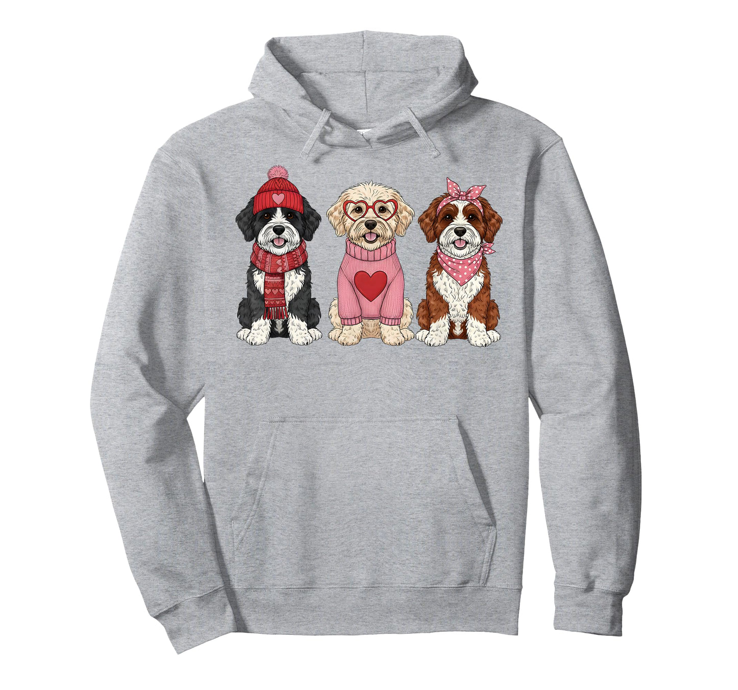 Cute Aussiedoodle Valentine Doodle Dog T-Shirt