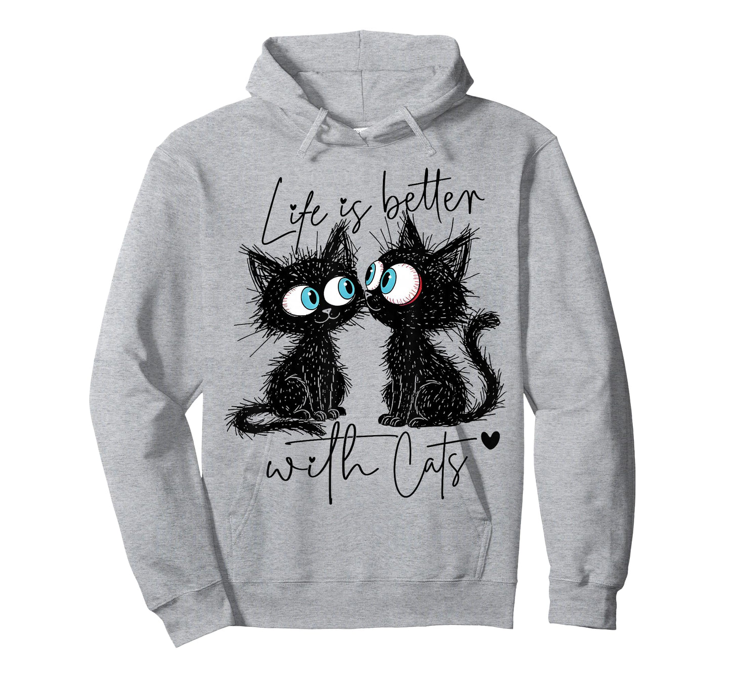 Life is Better with Cats Men Women Girls Kids Cat Lover T-Shirt