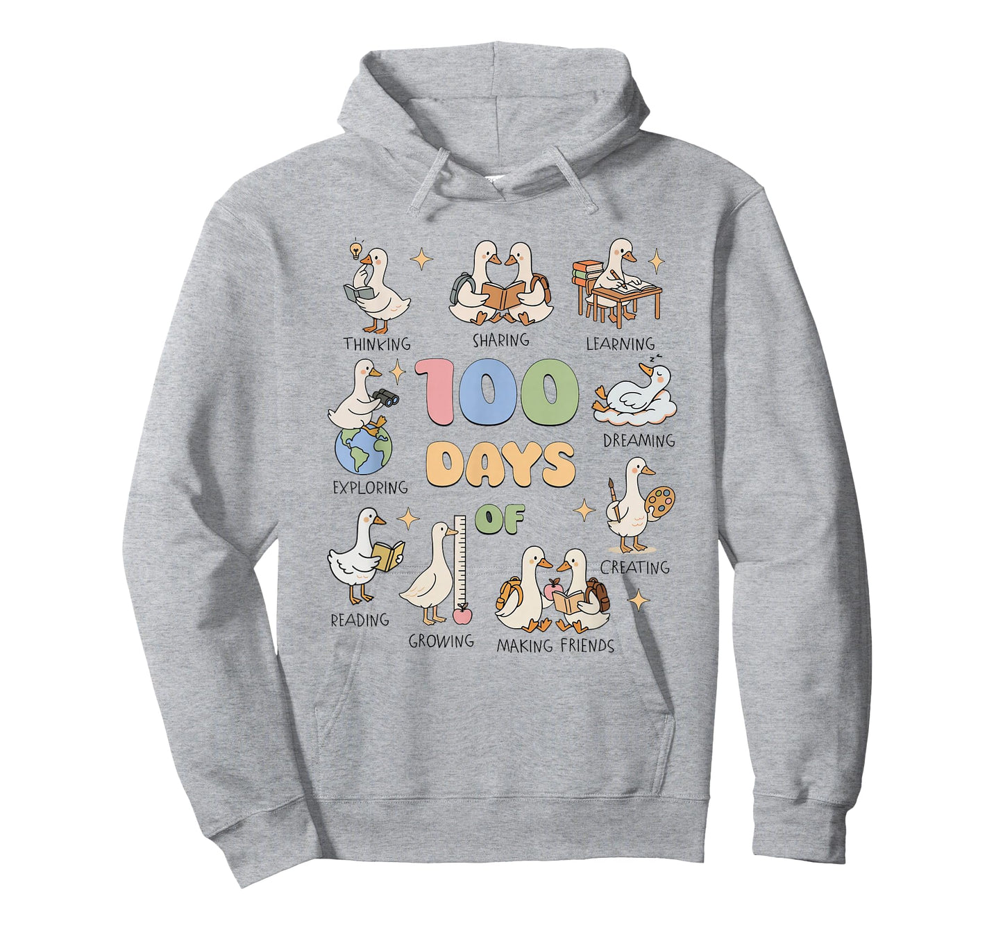 100 Days of School Girls Teacher 100th Day Silly Goose T-Shirt