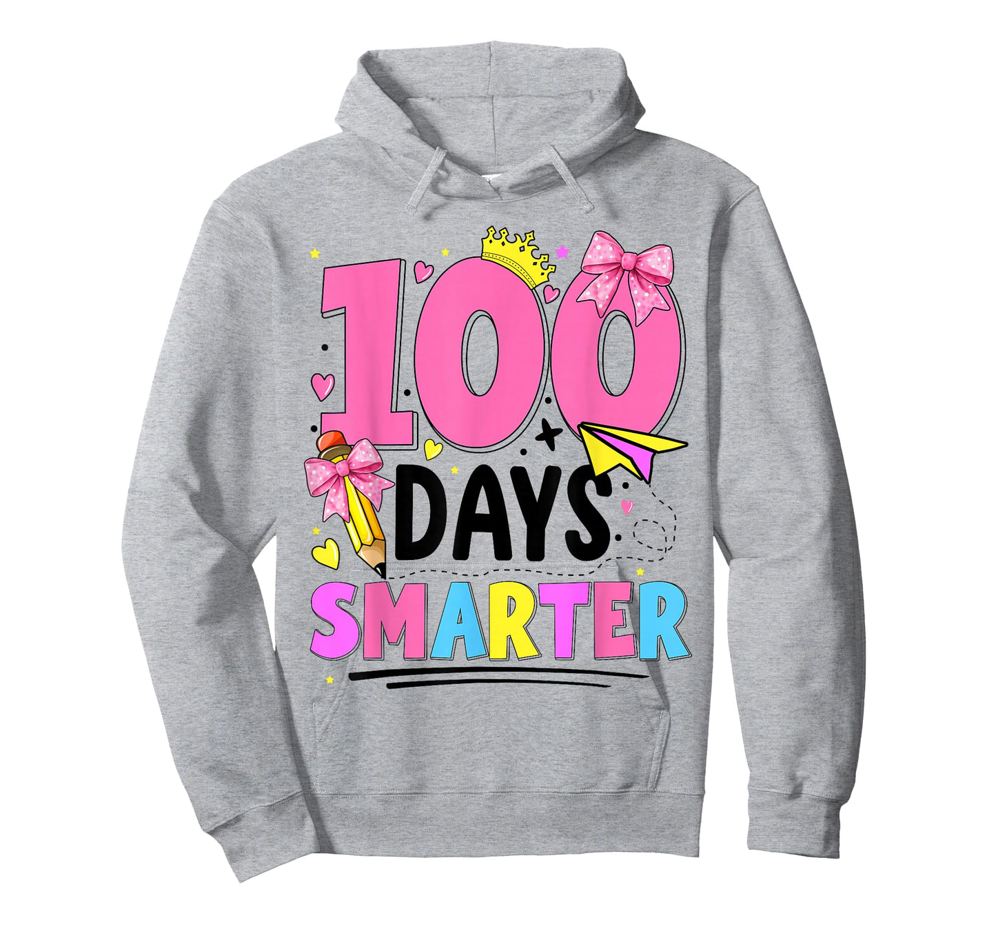 Girls 100 Days of School Coquette Bow 100th Day of School T-Shirt